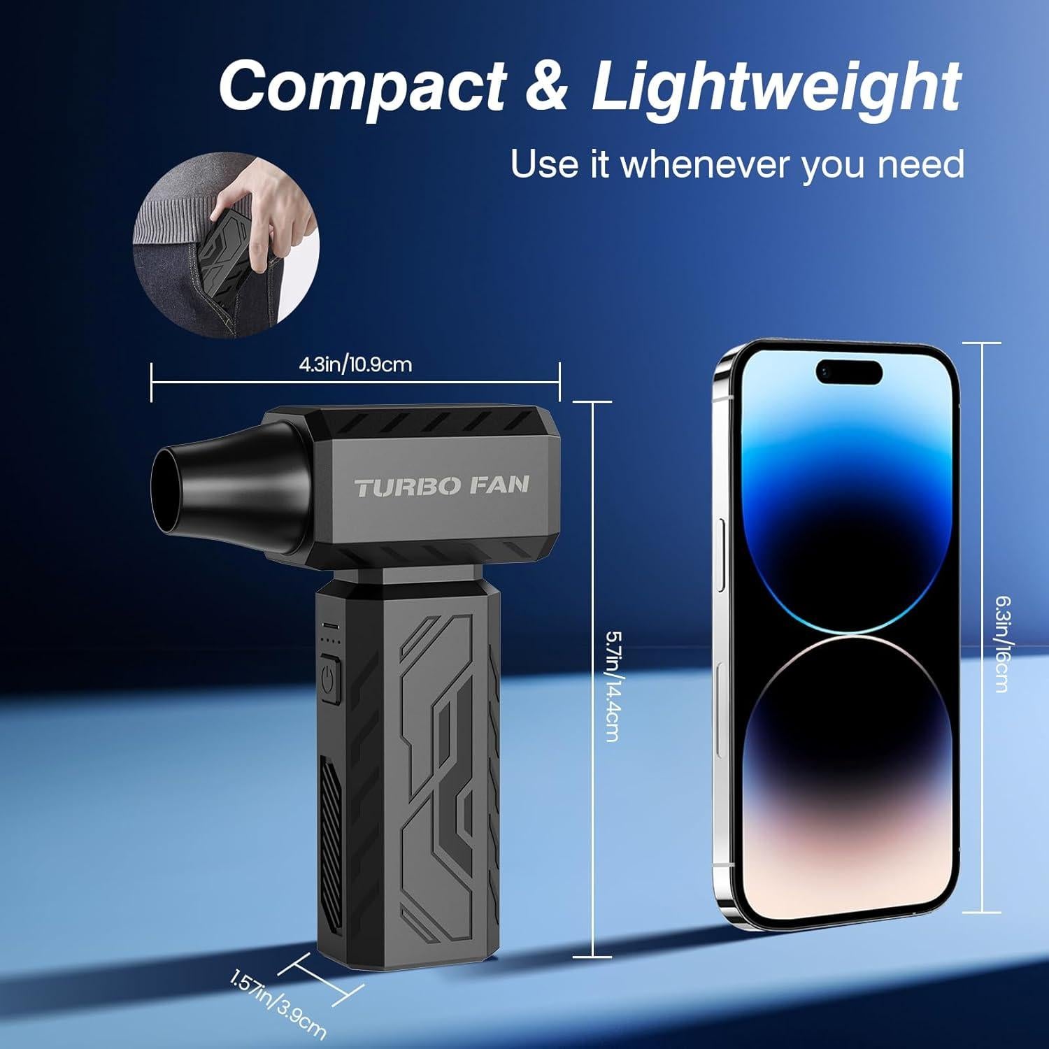 Soplador de Aire Comprimido TOOLBOOX CY02 390000RPM Inalámbrico