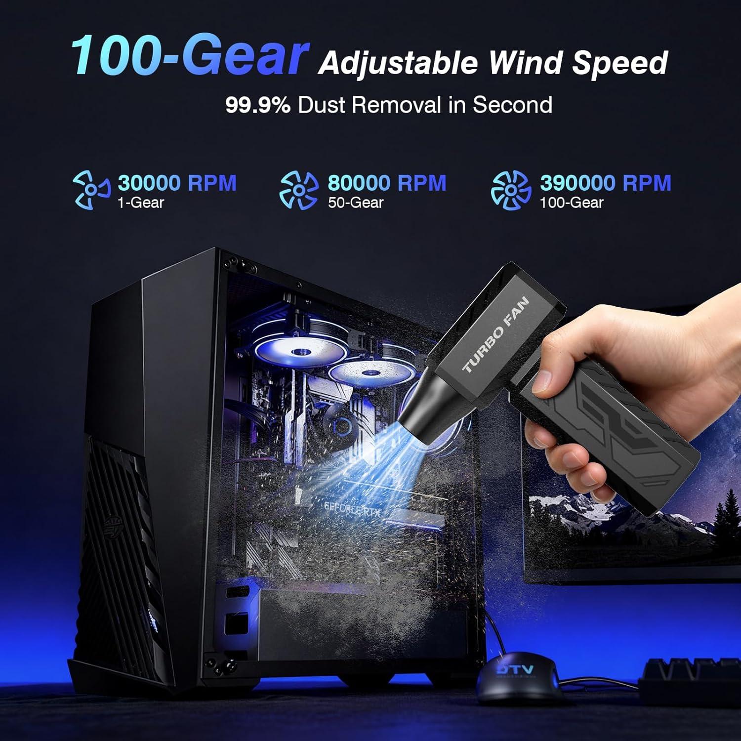 Soplador de Aire Comprimido TOOLBOOX CY02 390000RPM Inalámbrico