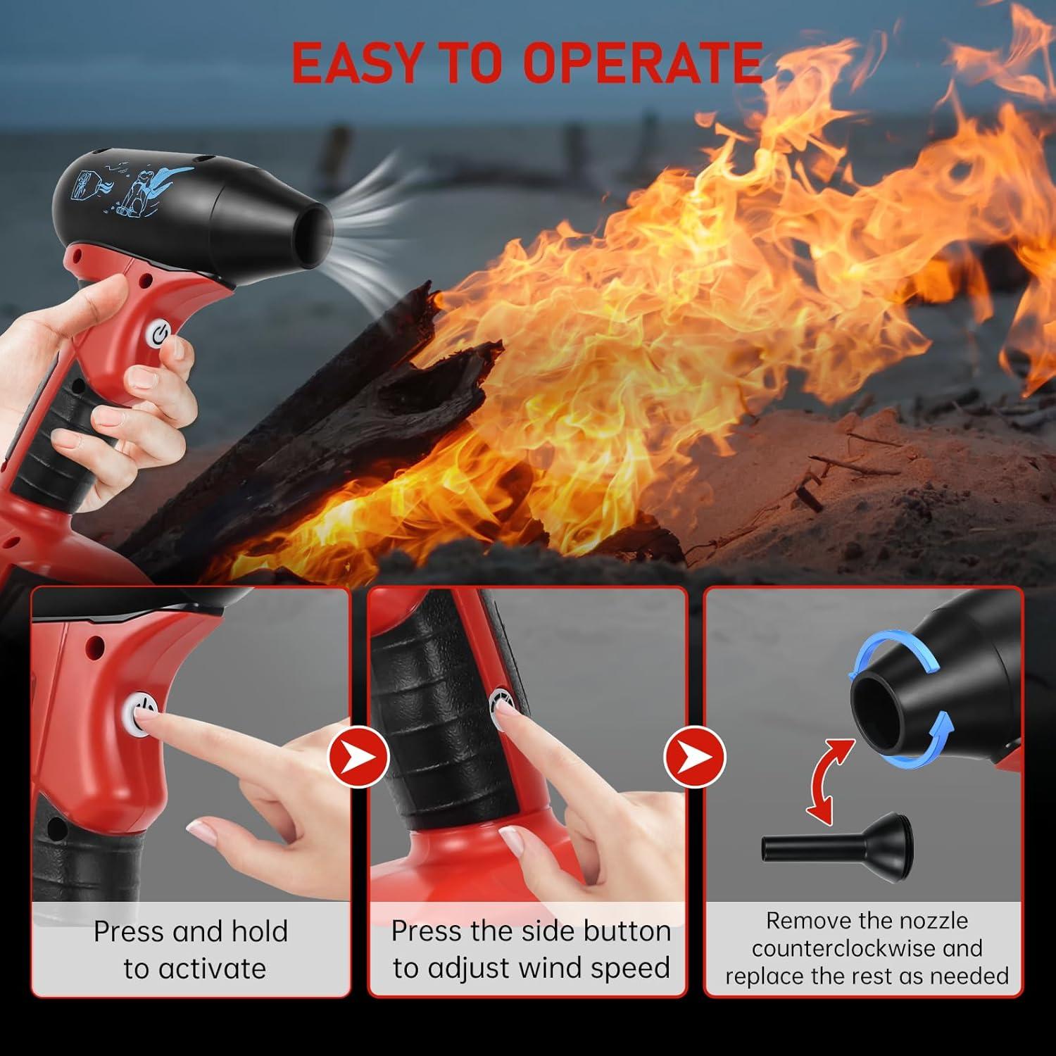 Soplador Mini Jet Inalámbrico RexLeLXB 18V 130000RPM 4 Velocidades