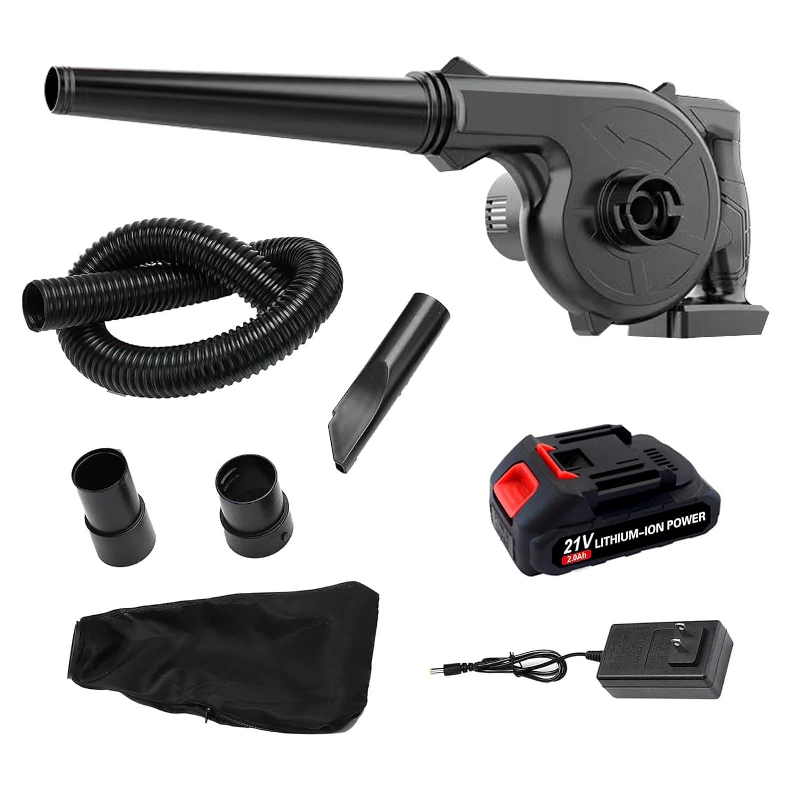 Soplador de Hojas Inalámbrico KINGPKE 21V 2 en 1 Portátil