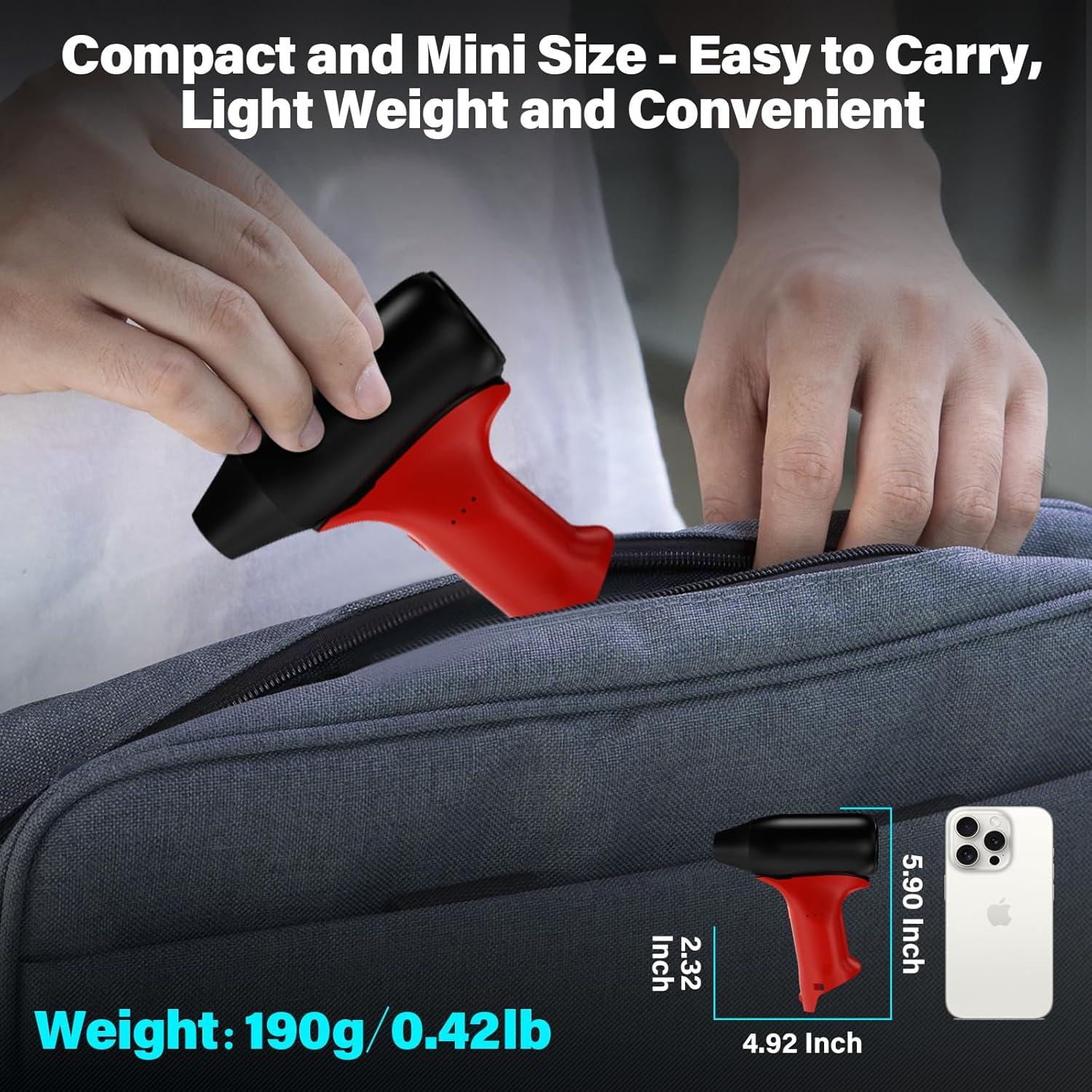 Soplador de Aire Mini ASUNT 12V-VFAN 3 Velocidades 130000 RPM