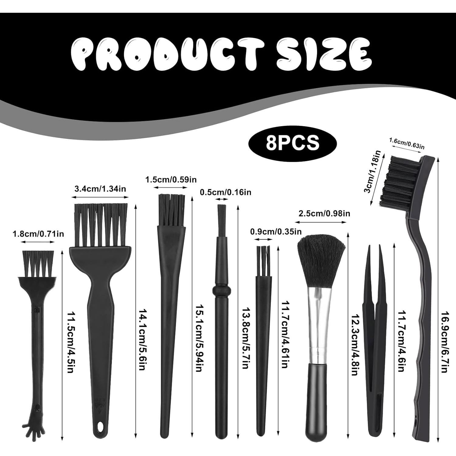 Kit de Cepillos de Limpieza Antiestáticos YBEATY - 8 Pcs