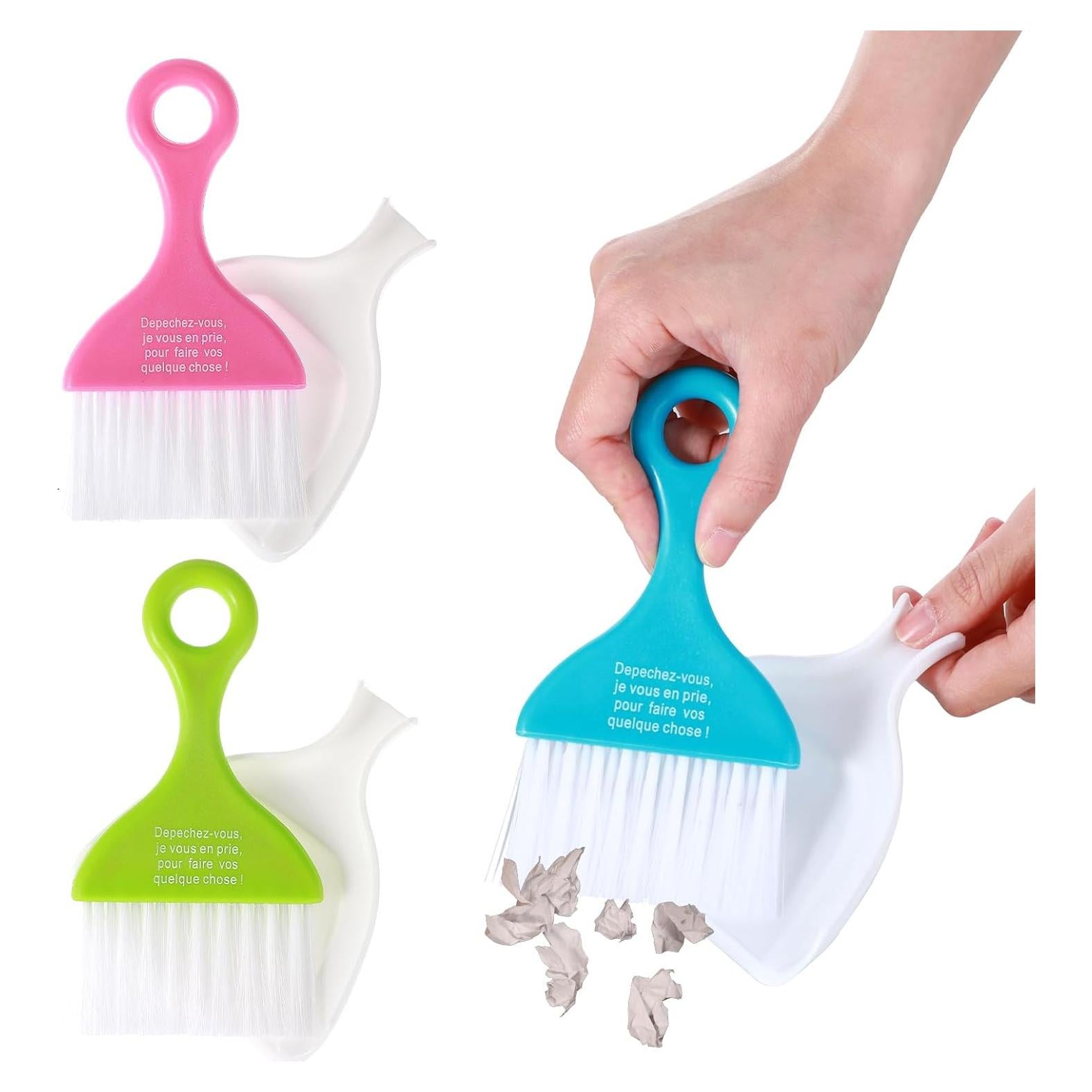 Juego de Mini Recogedor y Escoba Gjinxi 3 Pcs Colores