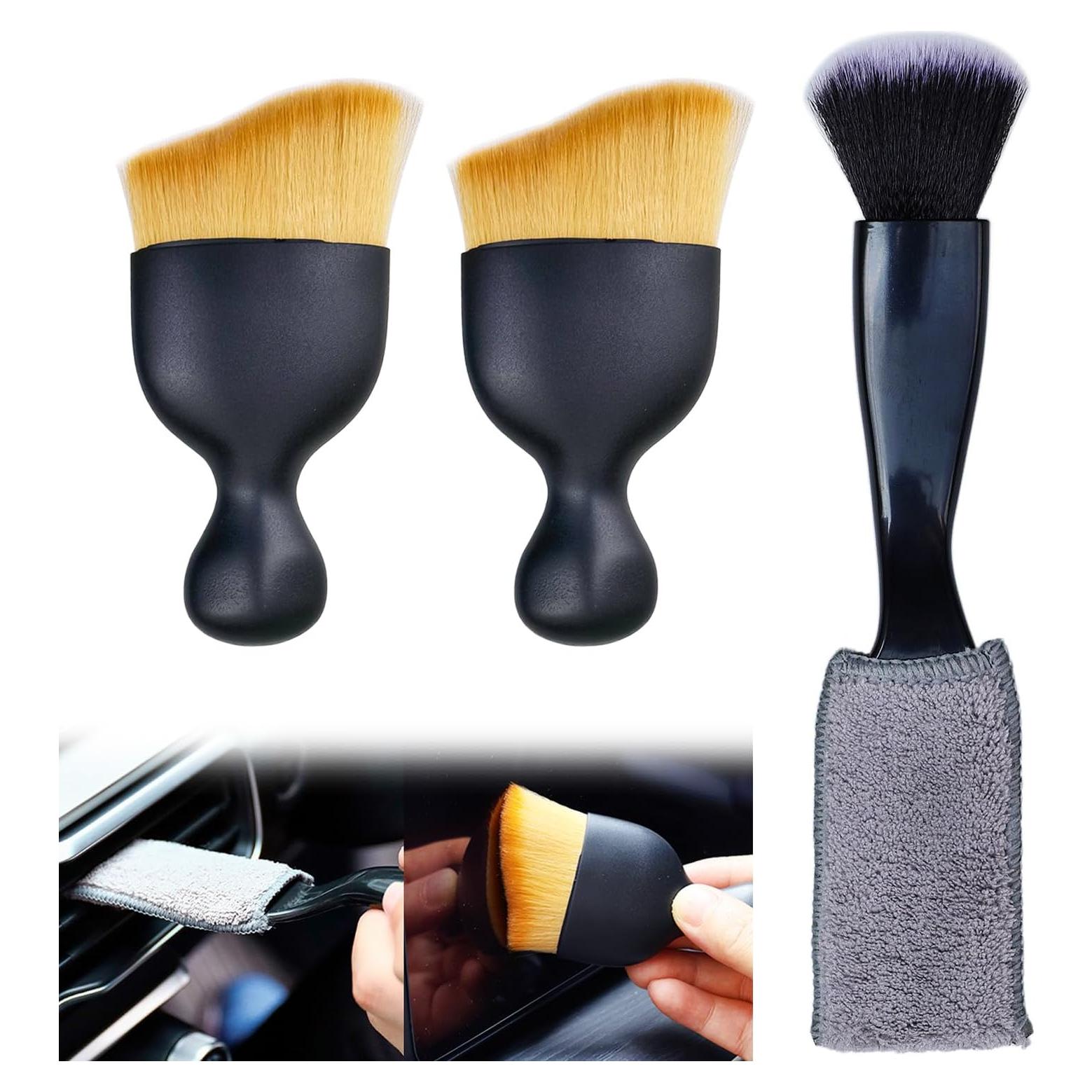 3 Brochas de Microfibra HDongany para Limpiar Polvo - Gris