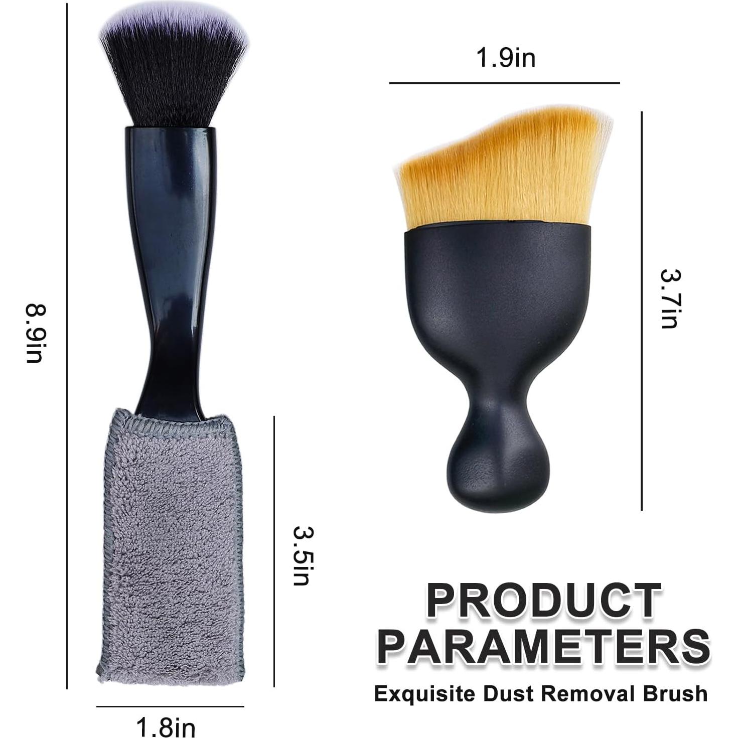 3 Brochas de Microfibra HDongany para Limpiar Polvo - Gris