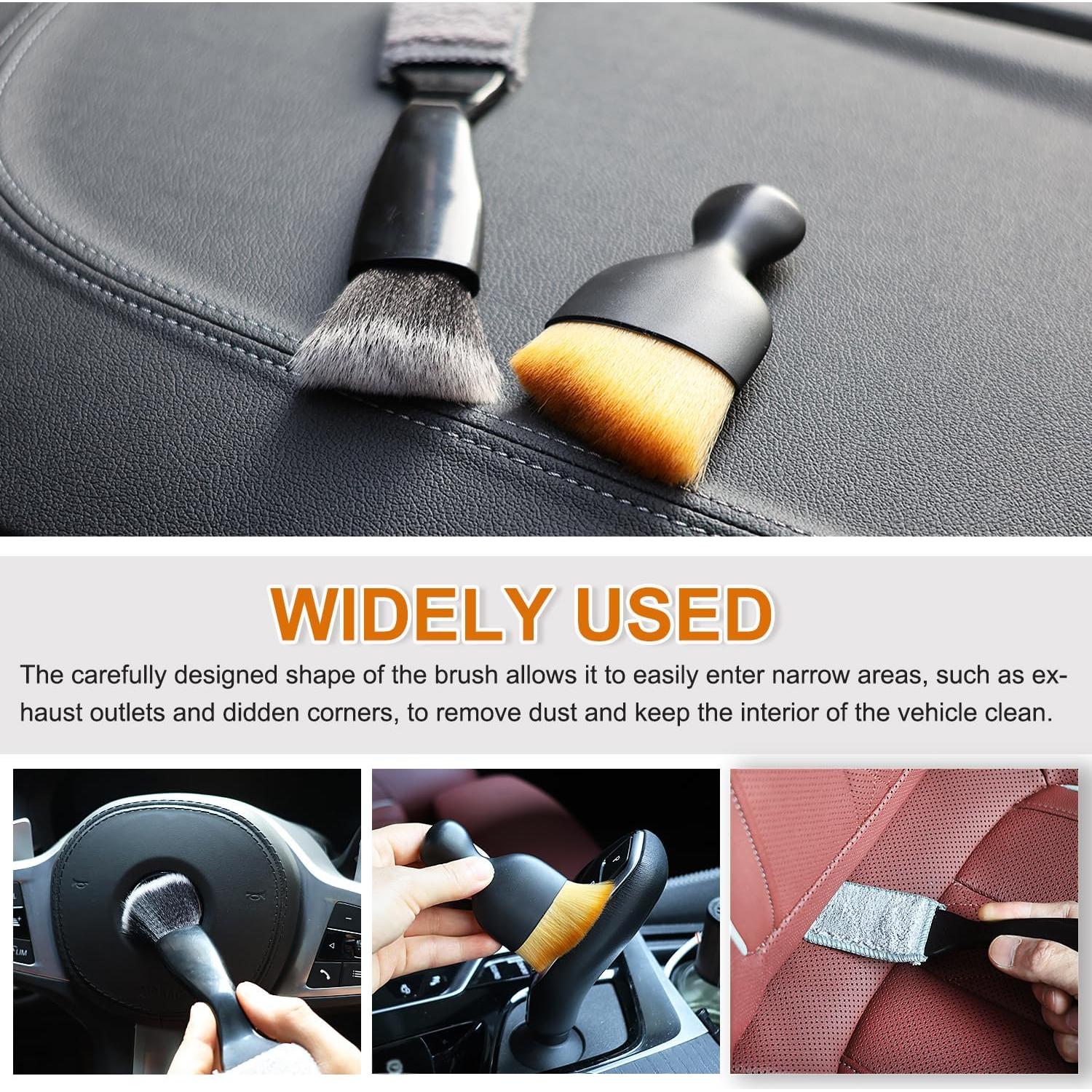 3 Brochas de Microfibra HDongany para Limpiar Polvo - Gris