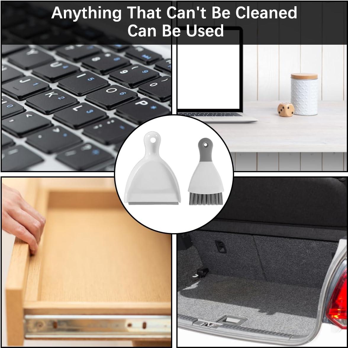 Juego de Mini Cepillo y Recogedor YMKWZ Gris 21x16cm