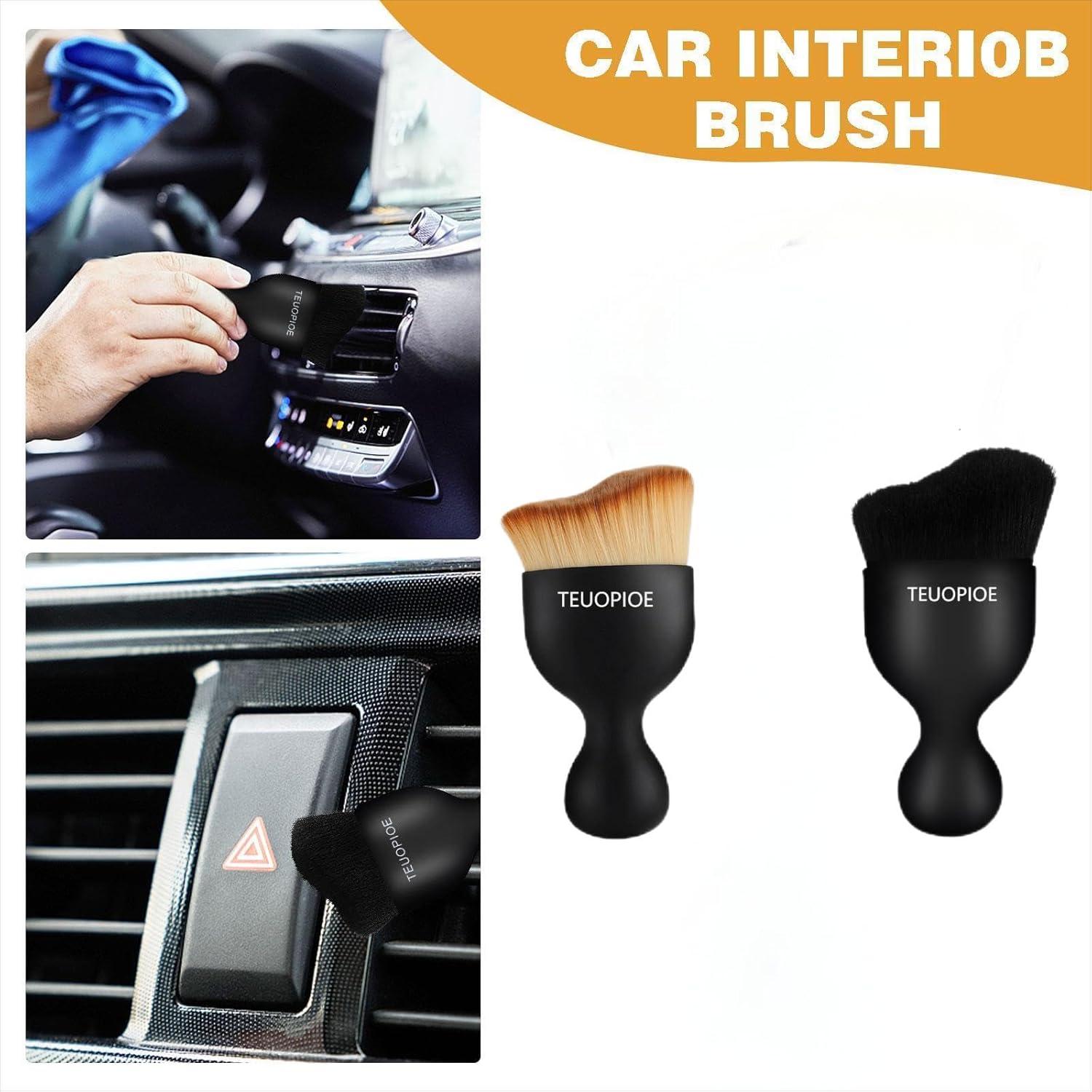 Juego de Cepillos de Limpieza TEUOPIOE para Automóviles 2 Piezas