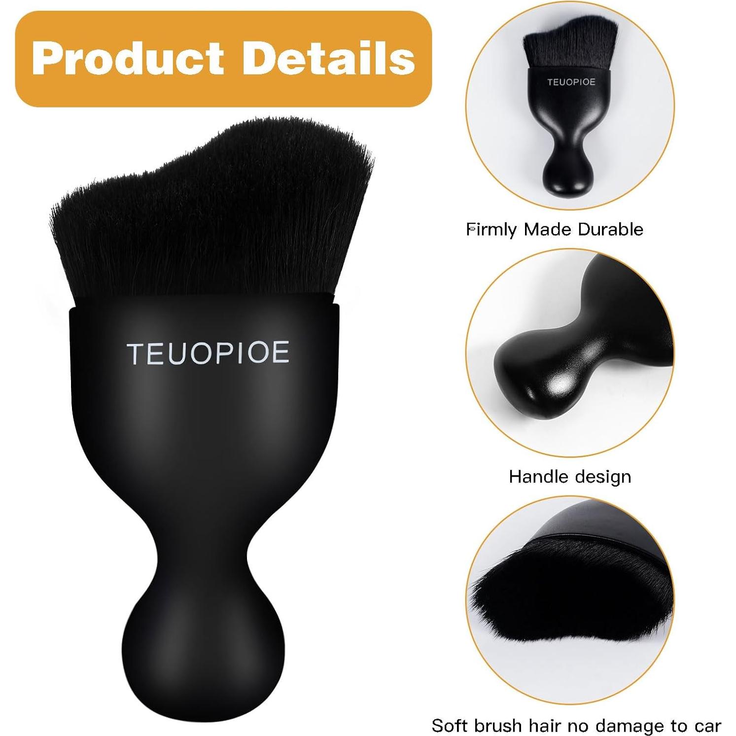 Juego de Cepillos de Limpieza TEUOPIOE para Automóviles 2 Piezas