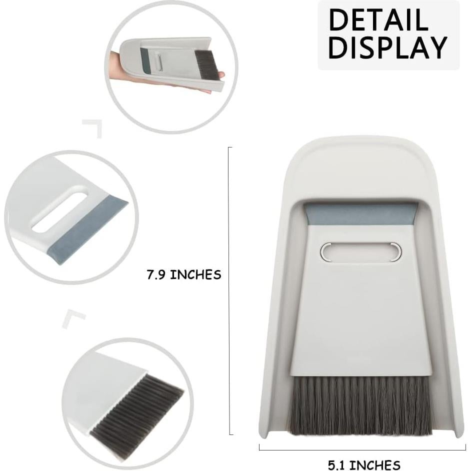 Juego Mini Escoba y Recogedor CHANHOO - Gris, 3 en 1