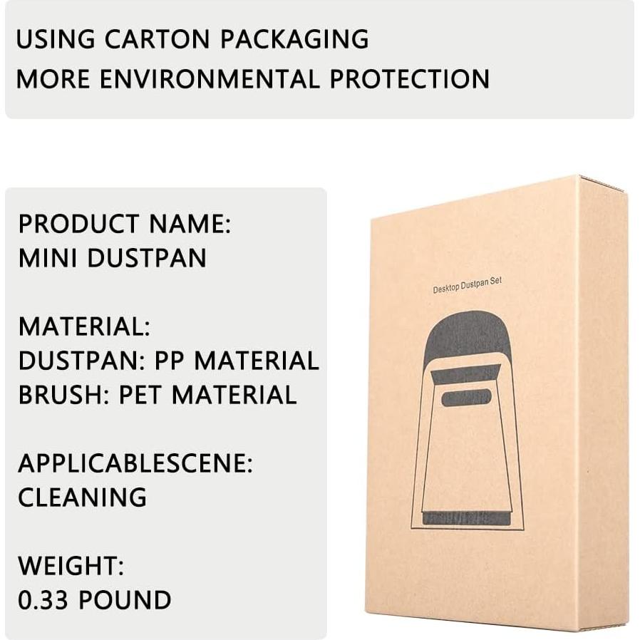 Juego Mini Escoba y Recogedor CHANHOO - Gris, 3 en 1