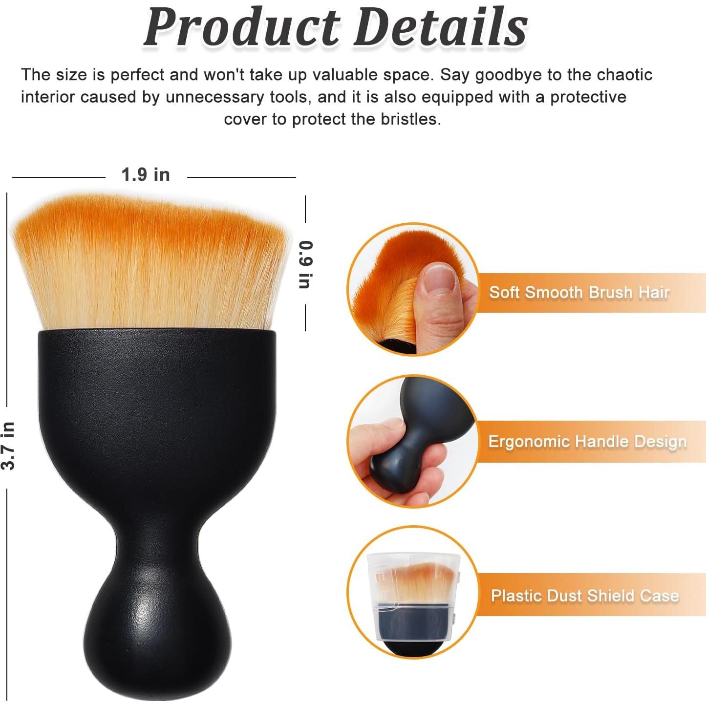 Paquete de 2 Cepillos Suaves BAIDOON para Detallar Auto