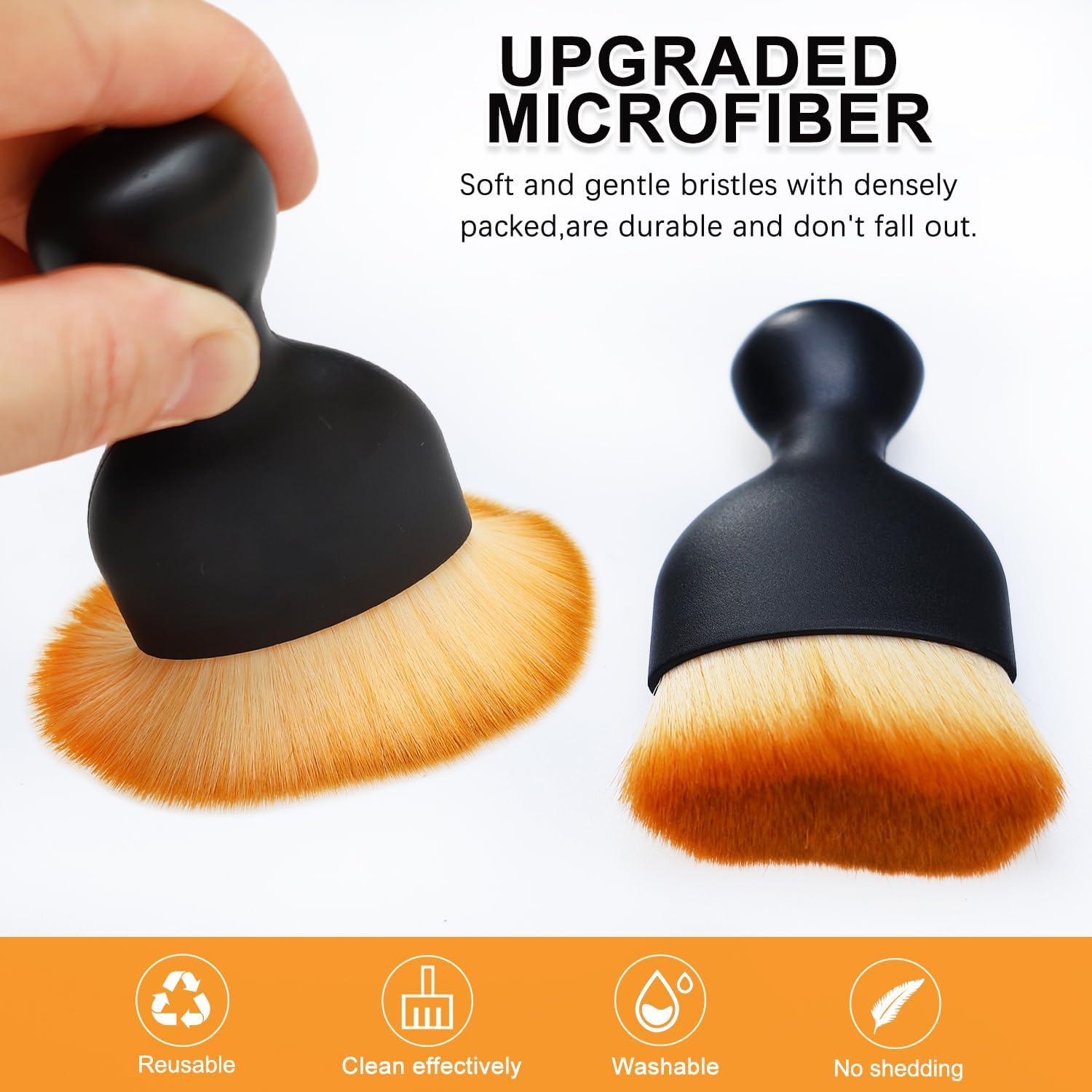 Paquete de 2 Cepillos Suaves BAIDOON para Detallar Auto