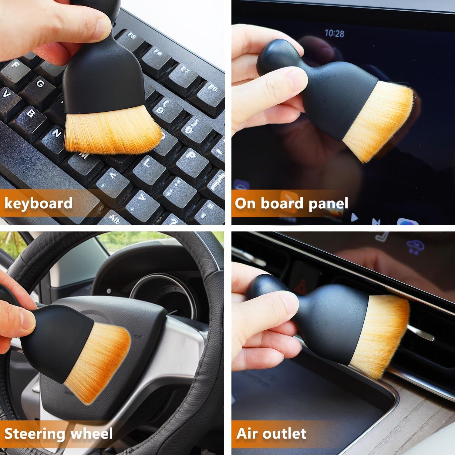 Paquete de 2 Cepillos Suaves BAIDOON para Detallar Auto