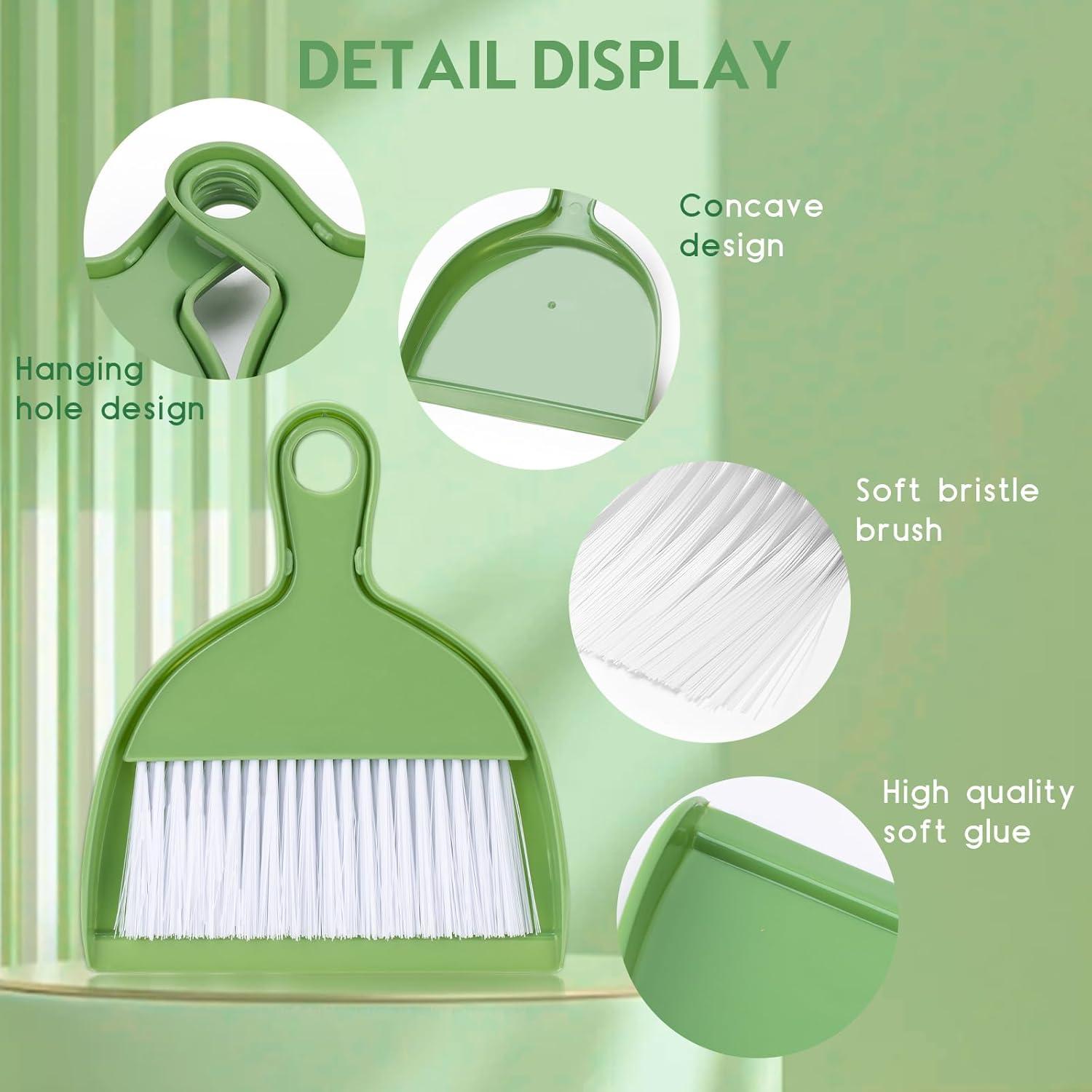 Juego de Escoba y Recogedor ThinkLearn Verde Compacto 2 Piezas