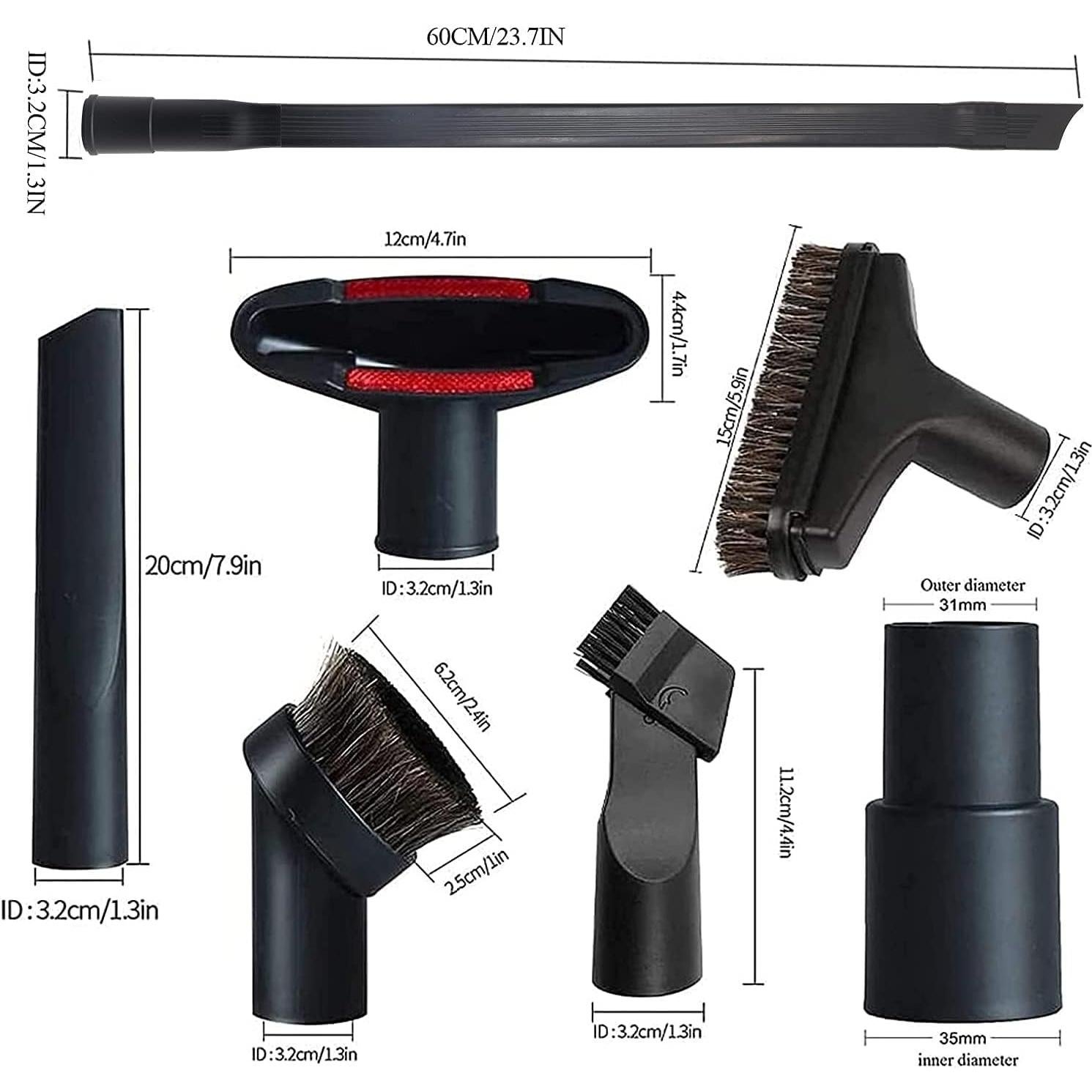 Kit de Accesorios para Aspiradora Alrens 8 Piezas Adaptador 32mm