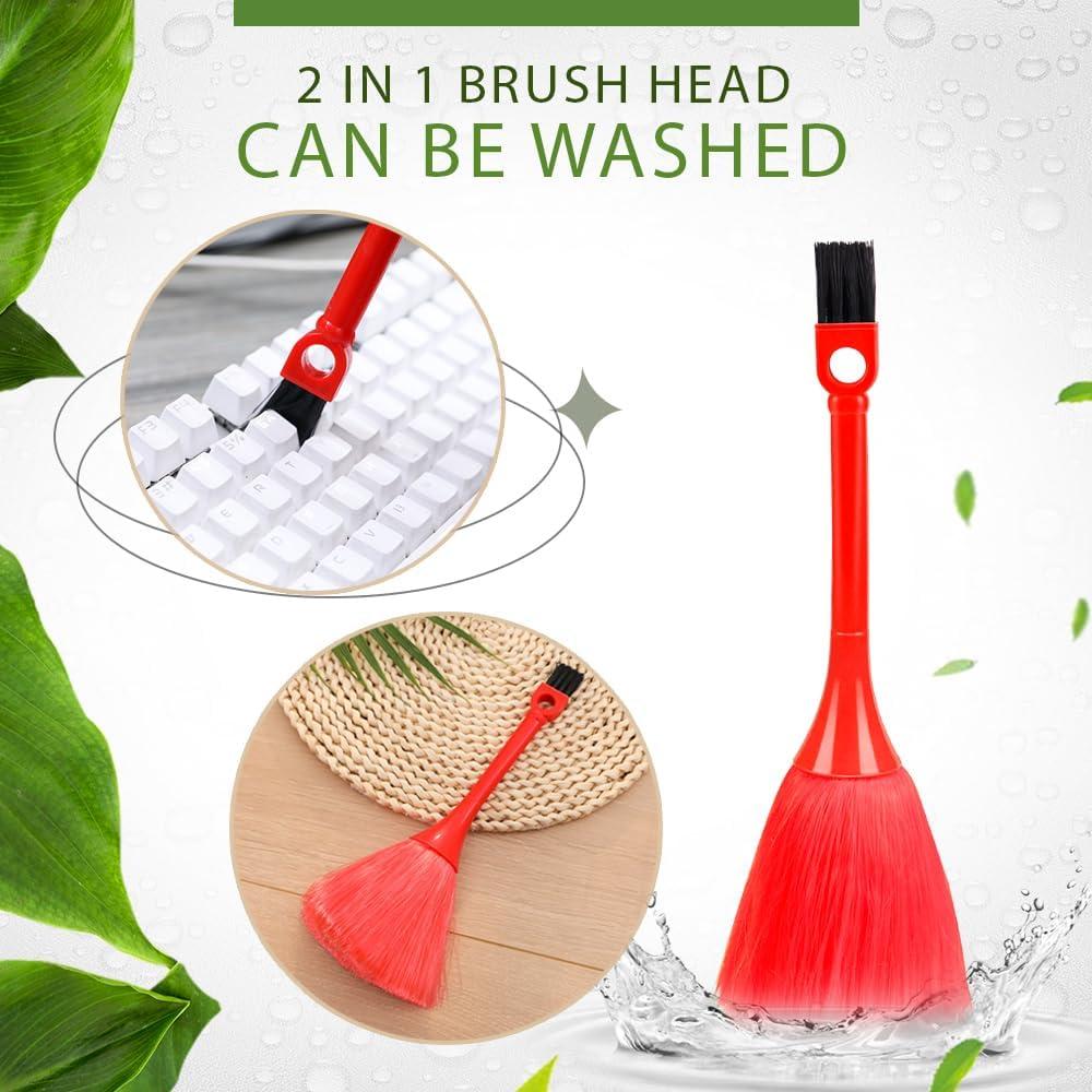 ZORZA Mini Cepillo de Limpieza Antiestático 3 Pcs Microfibra