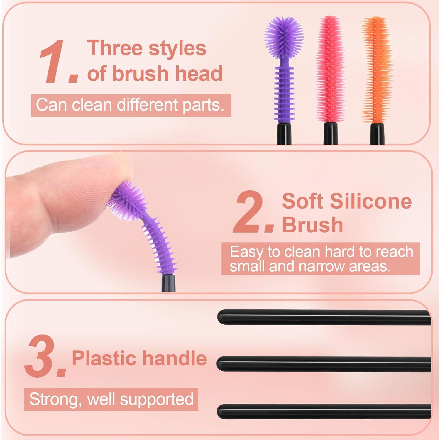 12 Cepillos de Silicona para Limpieza de Grietas Lekgavd