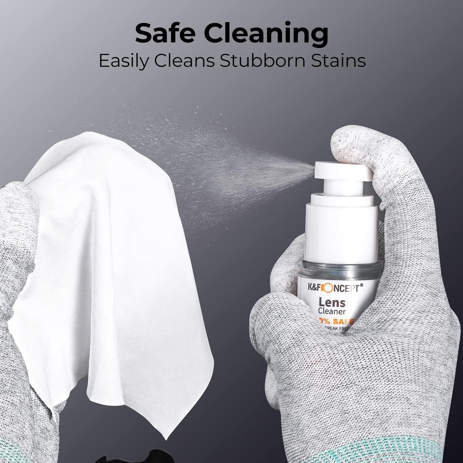 Kit de Limpieza de Lentes K&F Concept - 15ml, 10 Toallitas