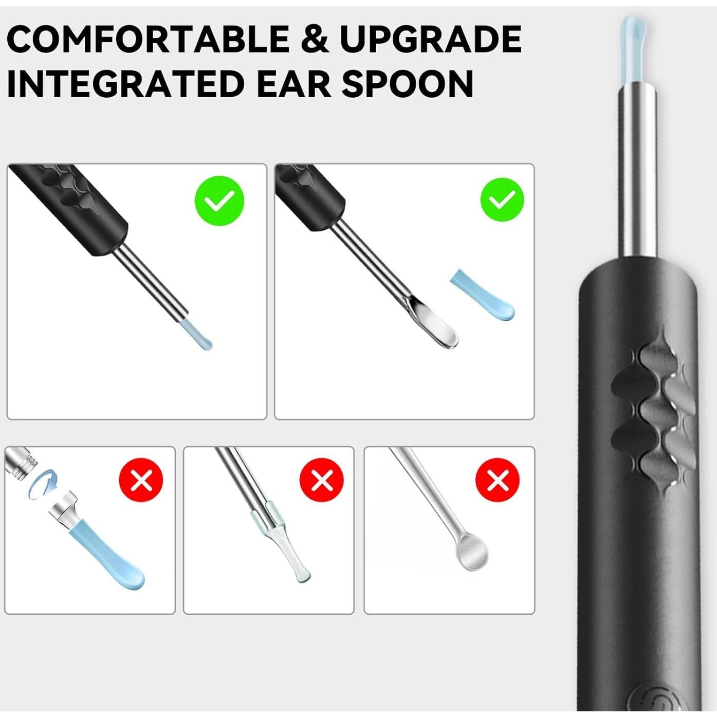 Limpiador de Oídos Fubangneer con Cámara HD y 6 LED