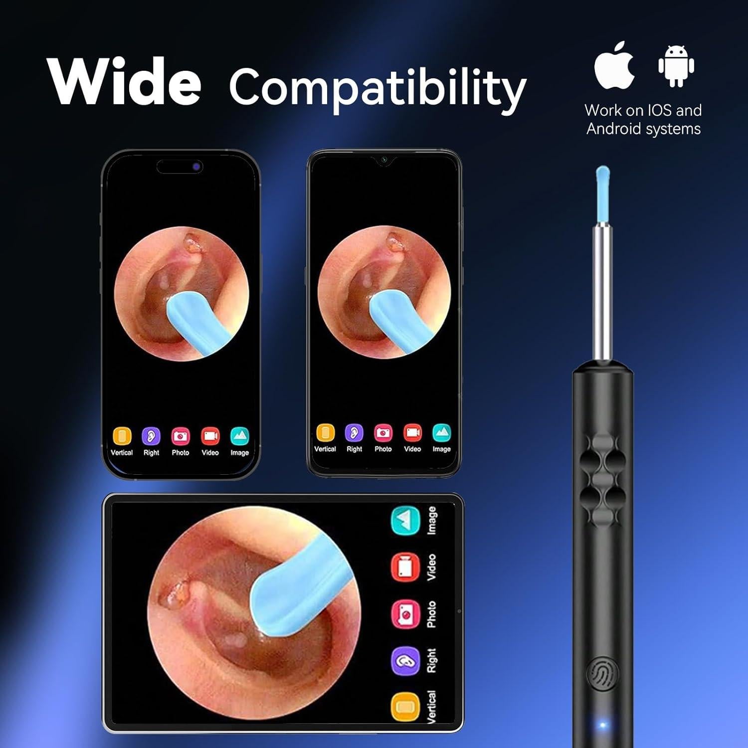 Limpiador de Oídos Fubangneer con Cámara HD y 6 LED