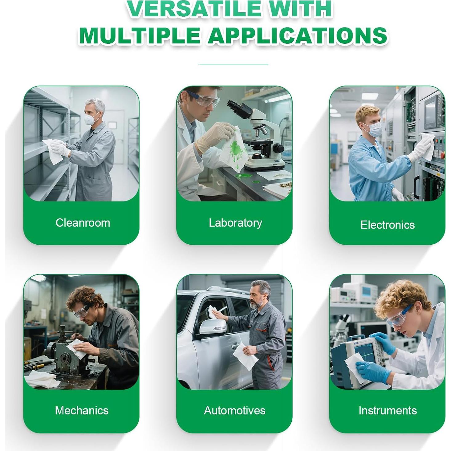 Toallitas de sala limpia Synivovan 10x10cm 1200 Pcs Grado B