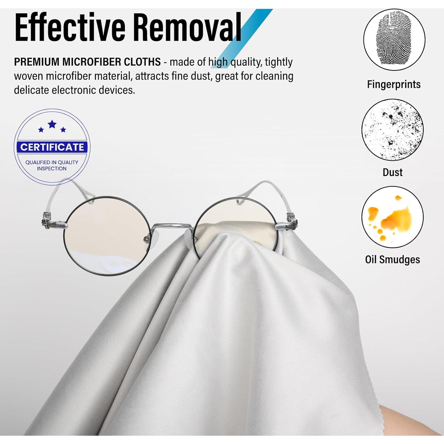 Paño de Microfibra Extra Grande 40x40cm Dhoptical Gris 2 Piezas