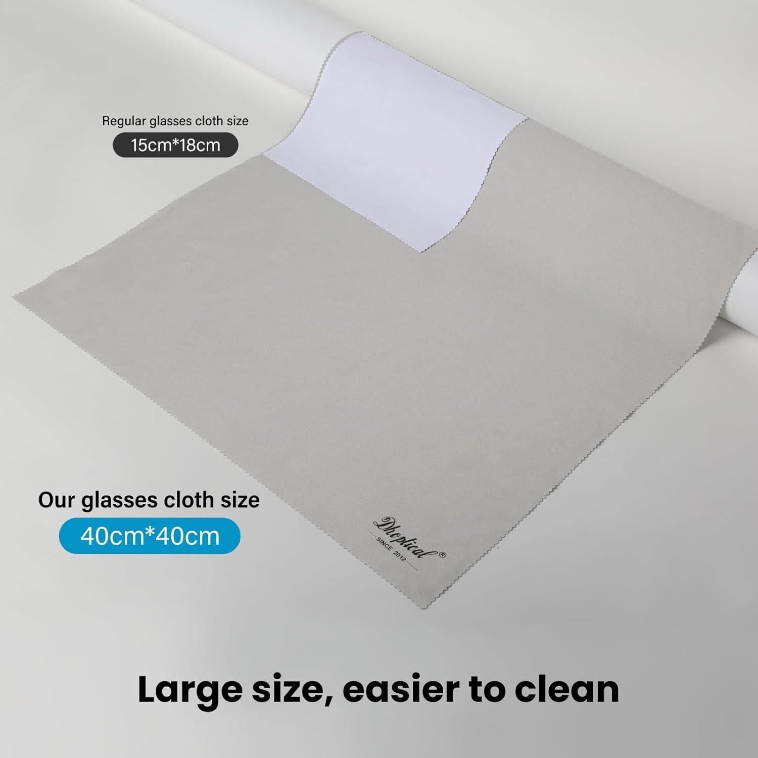 Paño de Microfibra Extra Grande 40x40cm Dhoptical Gris 2 Piezas