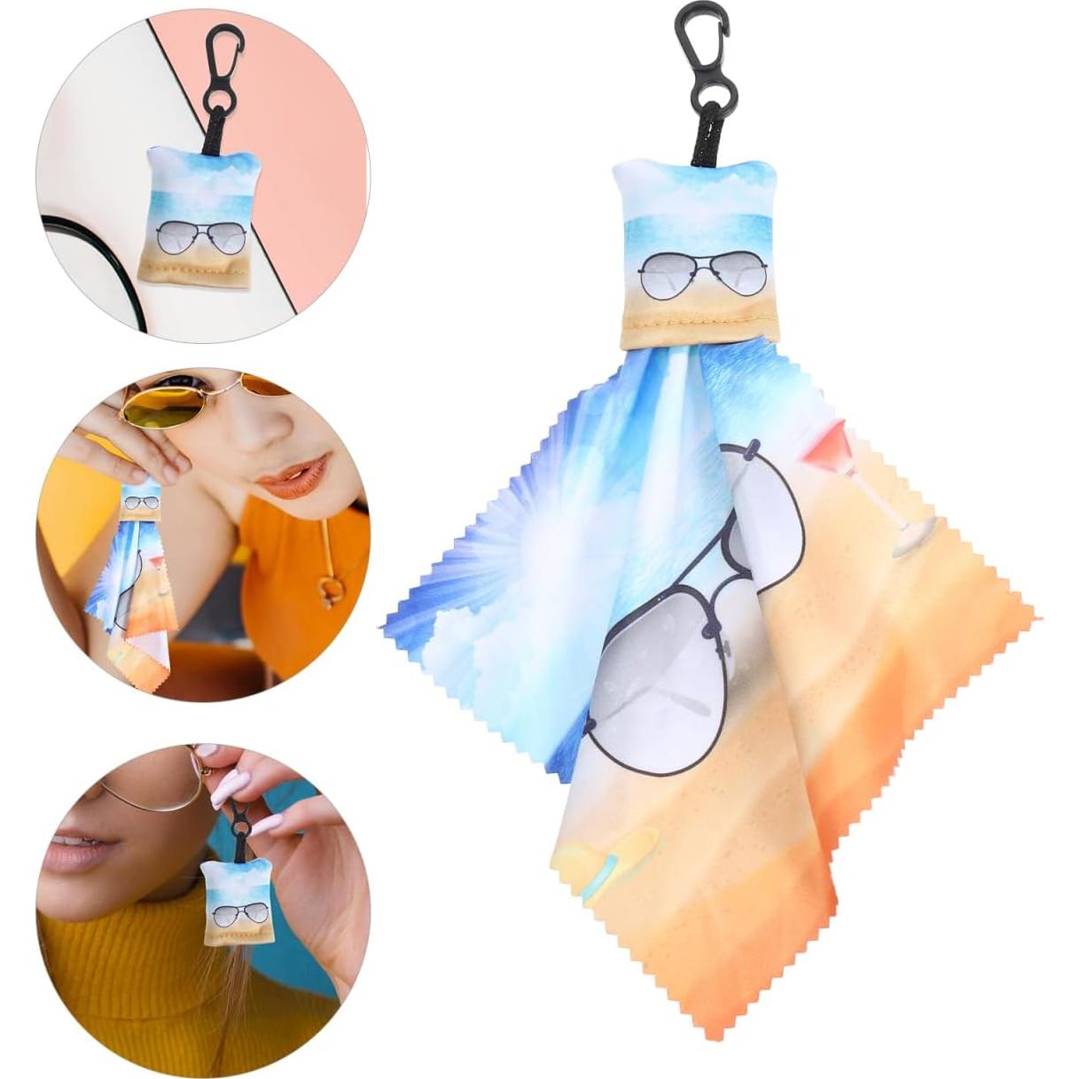 Limpiador de Lentes de Microfibra FOMIYES con Llavero 4.5x4cm