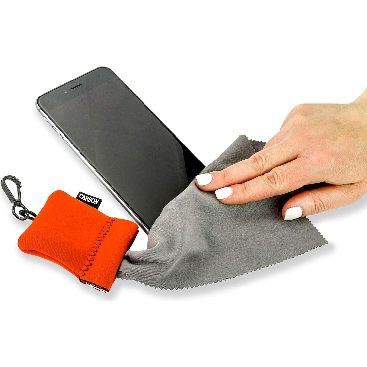 Paño de limpieza microfibra Carson Stuff-It Pro 20x20 cm Naranja