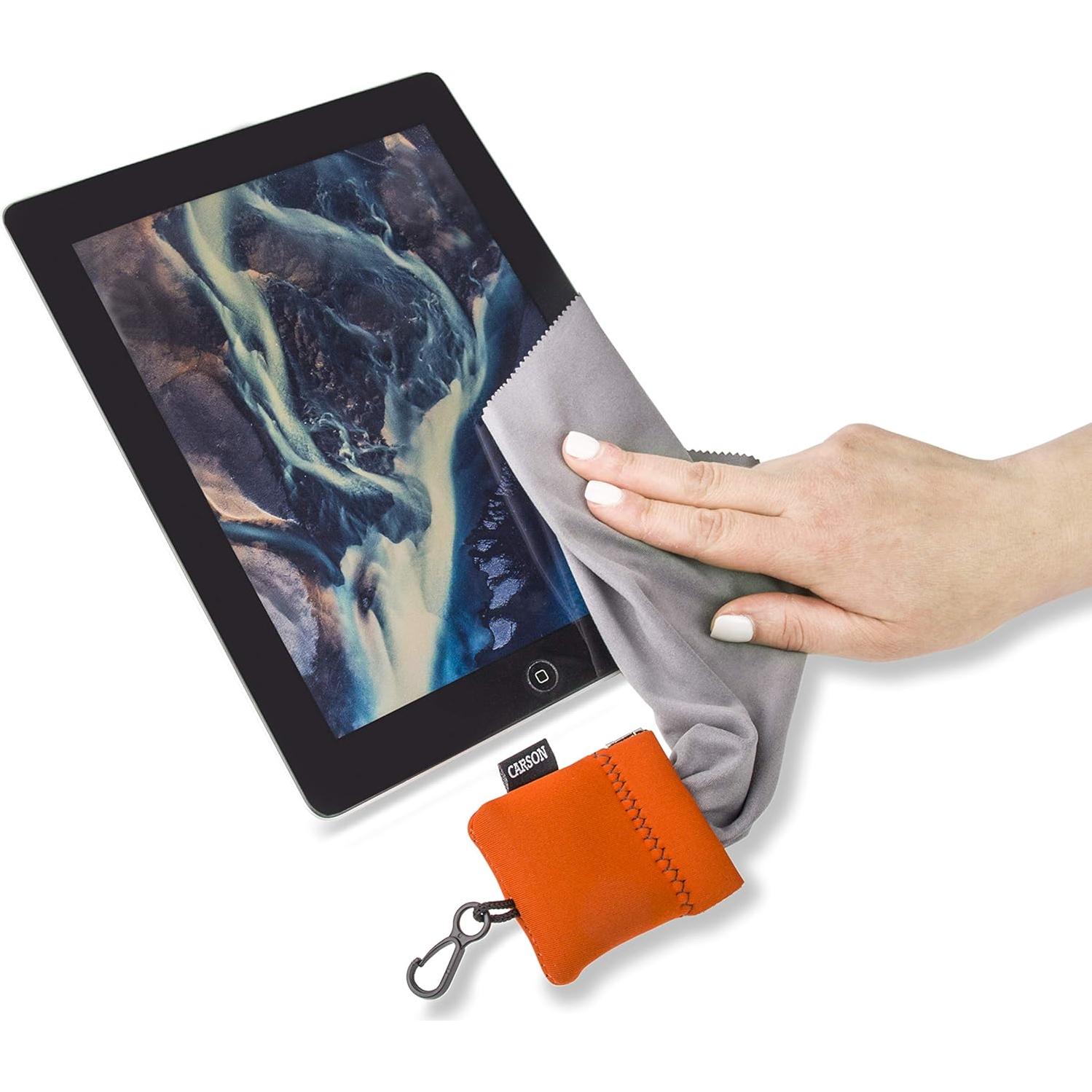 Paño de limpieza microfibra Carson Stuff-It Pro 20x20 cm Naranja