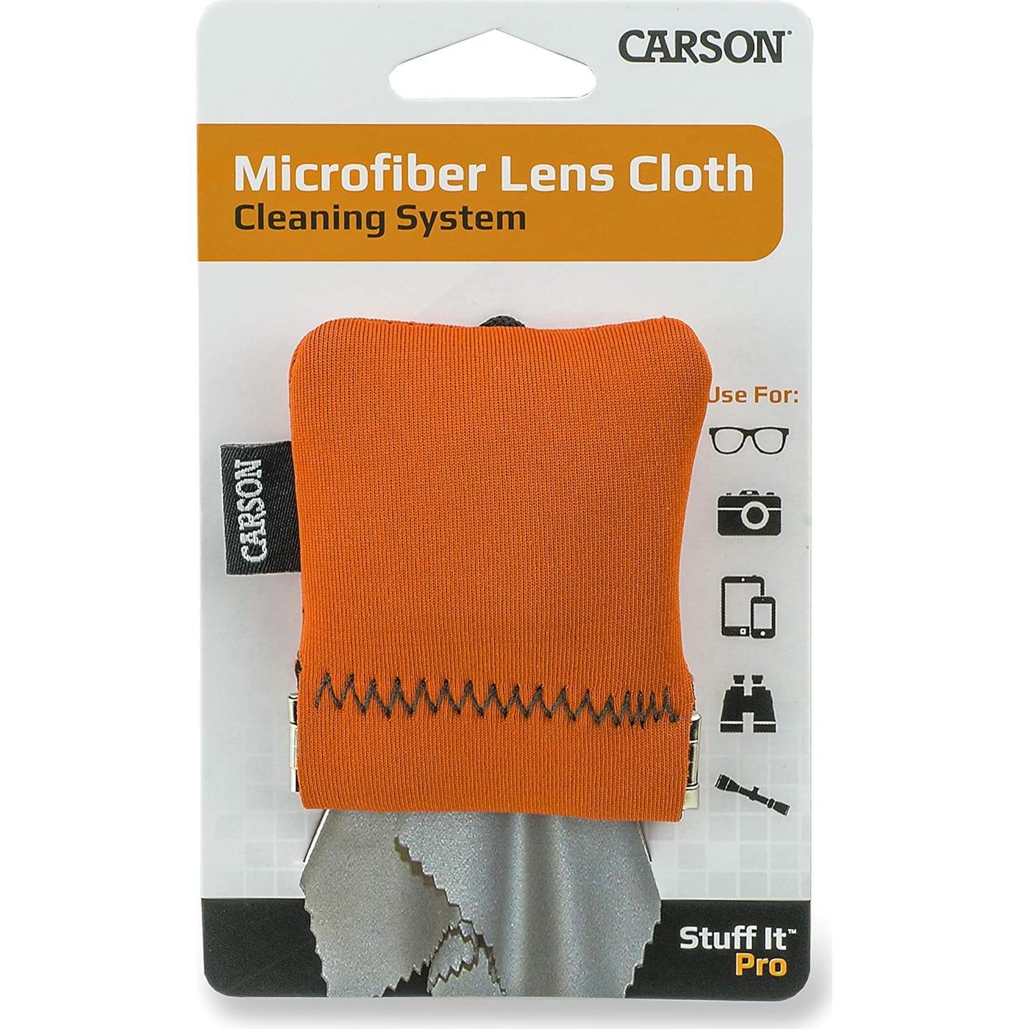 Paño de limpieza microfibra Carson Stuff-It Pro 20x20 cm Naranja