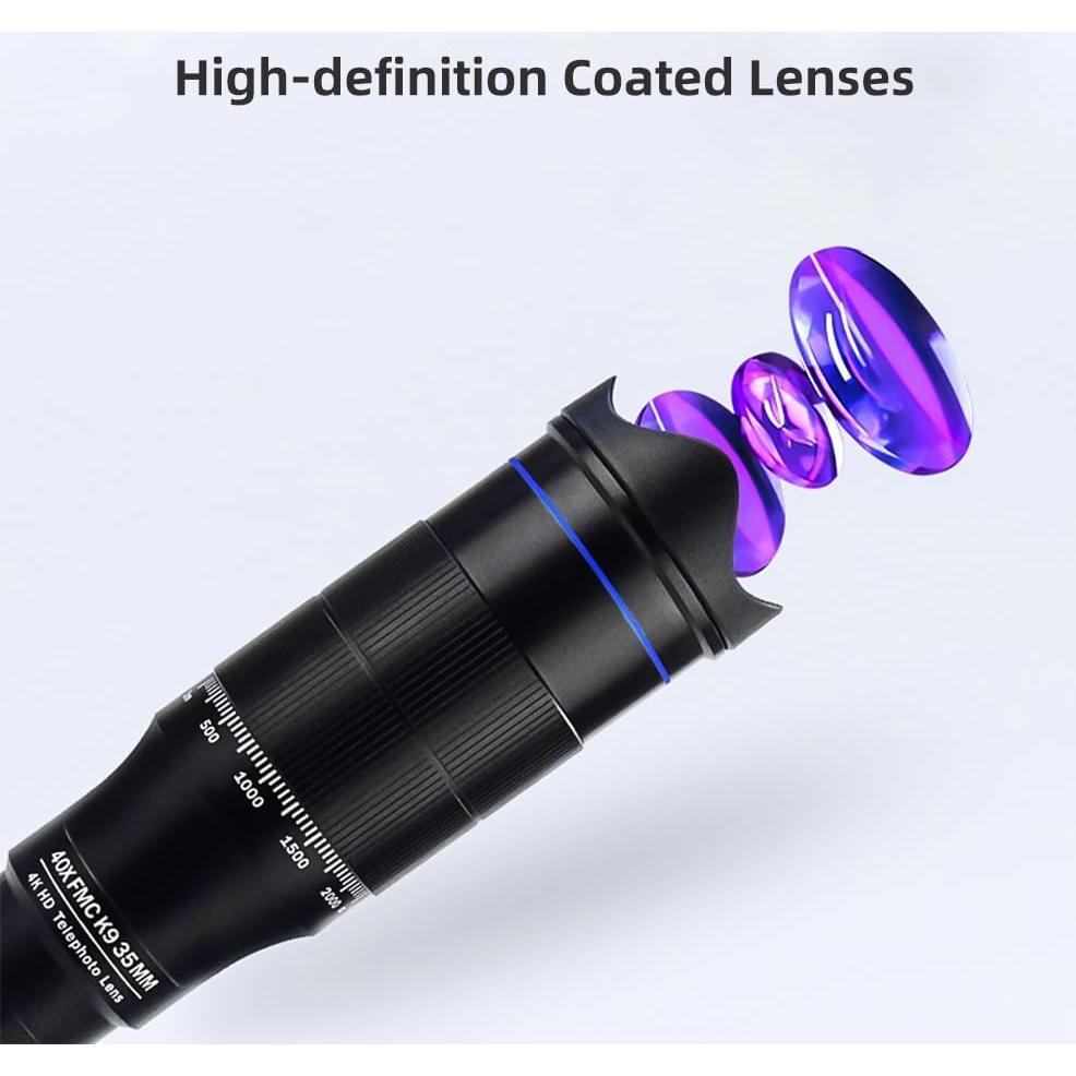 Kit Lente Telefoto 40X Kavolet para Smartphone - Observación