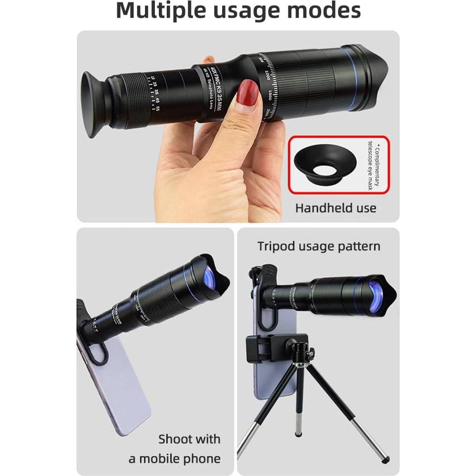 Kit Lente Telefoto 40X Kavolet para Smartphone - Observación