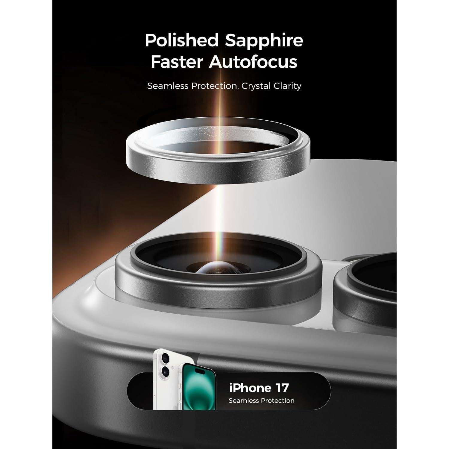 Protector de Lente de Cámara MAGIC JOHN para iPhone 17 - Vidrio Templado 9H