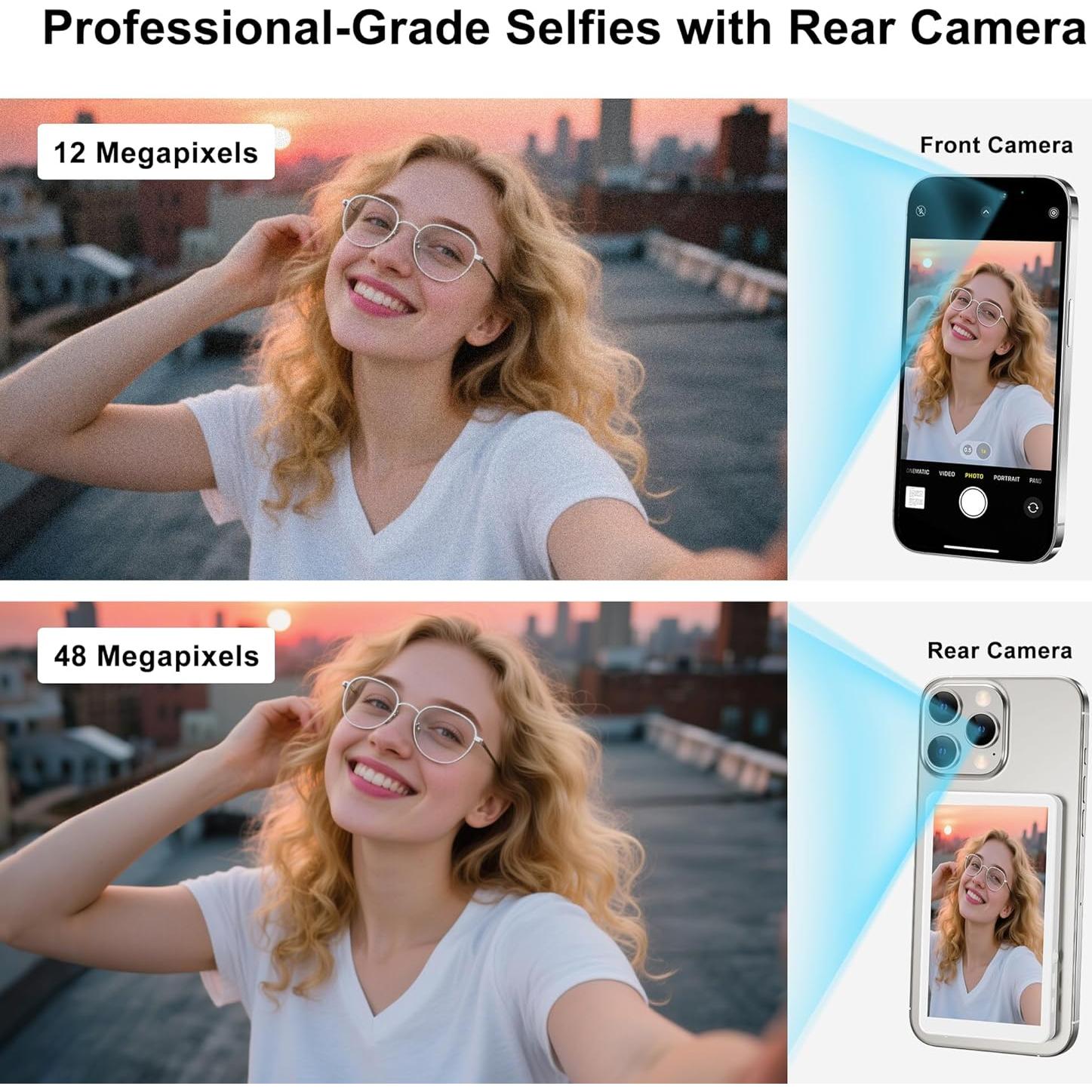 Monitor Selfie Inalámbrico Gisotu T1 para iPhone/Android 4.02"