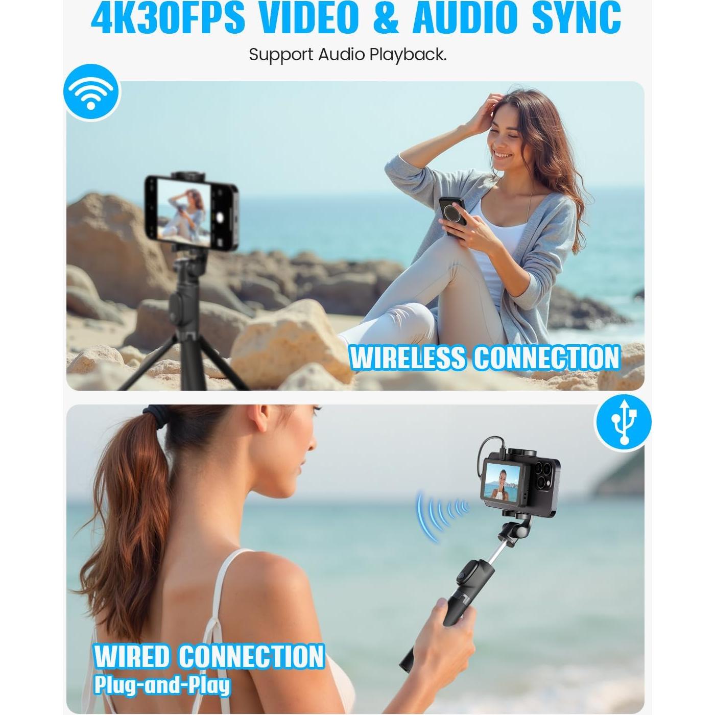 Monitor Selfie Inalámbrico 4K VERDELLE T5 para iPhone