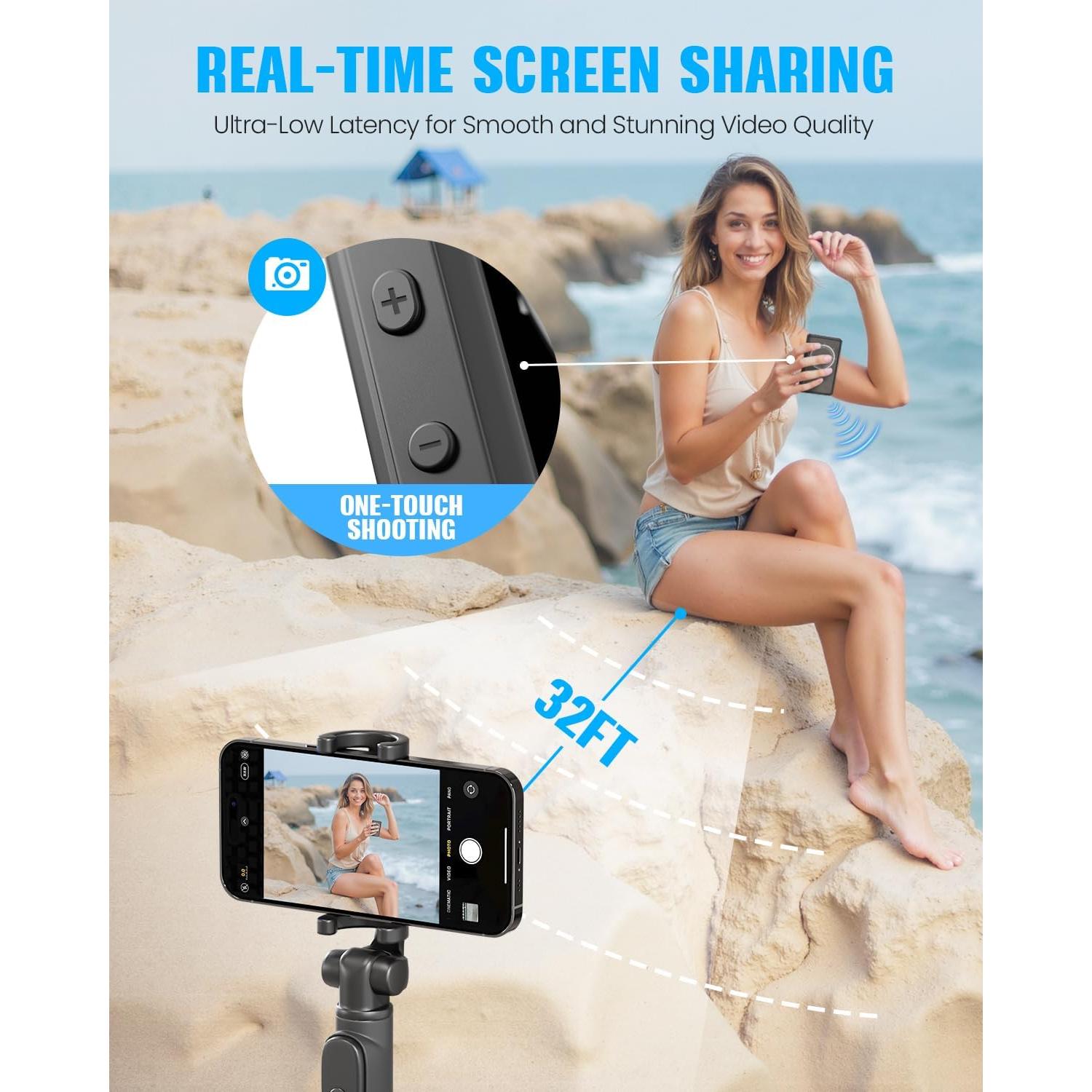 Monitor Selfie Inalámbrico 4K VERDELLE T5 para iPhone