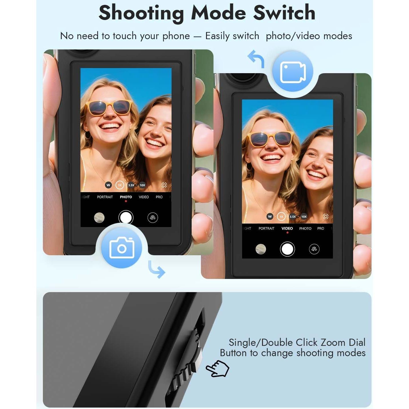 Monitor Selfie Inalámbrico WARDIX 3.97" Magnético