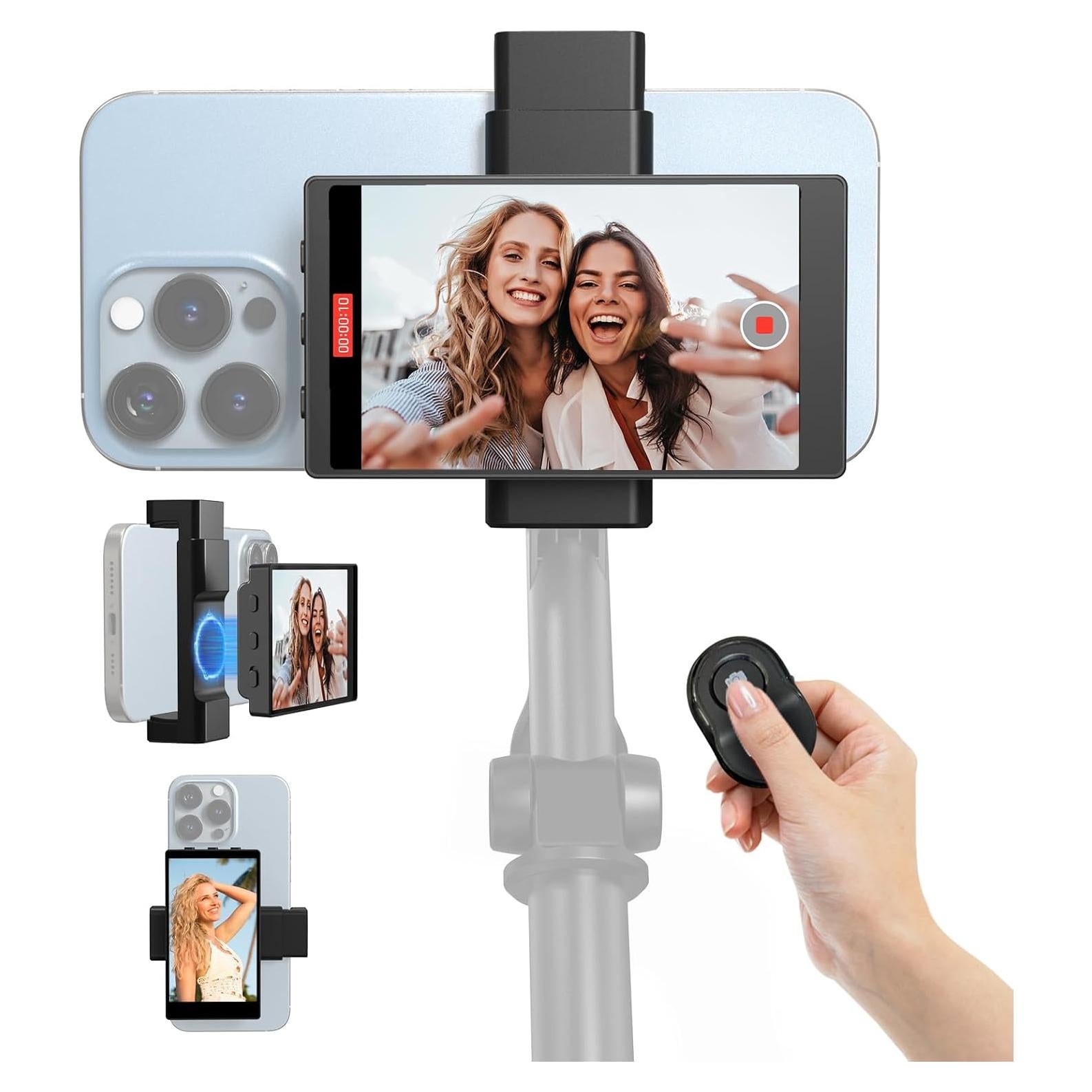 Monitor de Selfie HD VITANO para iPhone y Android - Clip Magnético