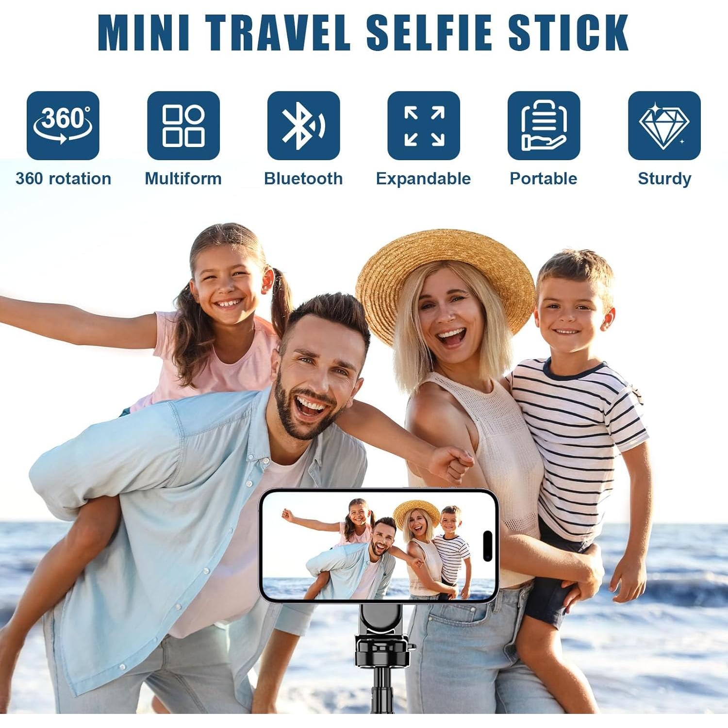 Palo de Selfie Magnético 4-en-1 Dayinkes T20, Control Remoto