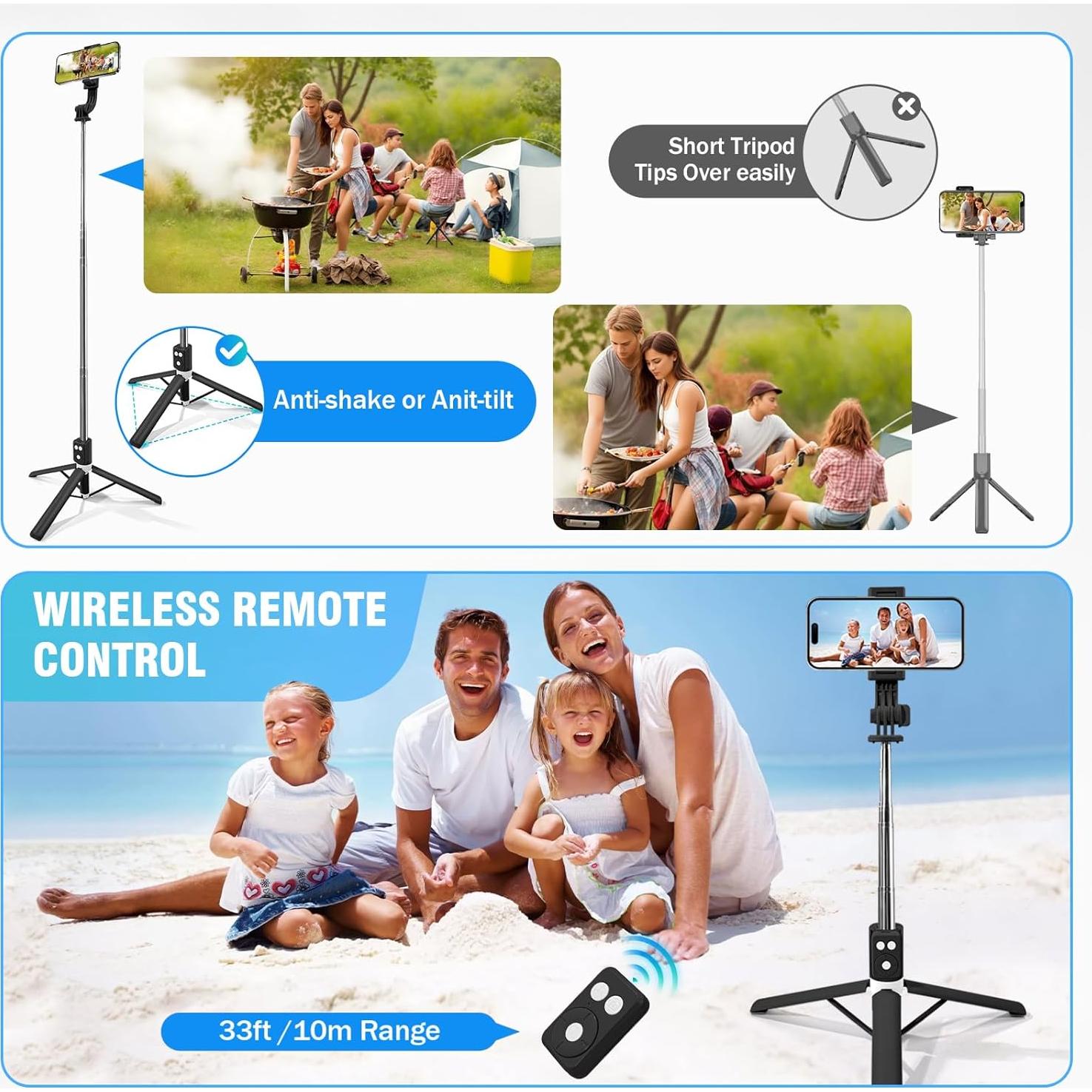 Trípode Selfie Bluetooth Mouzakon B11-24S Extensible 109 cm