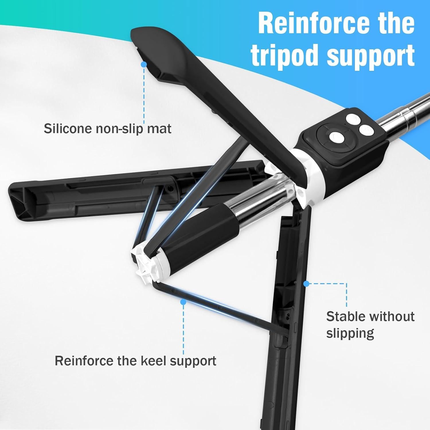 Trípode Selfie Bluetooth Mouzakon B11-24S Extensible 109 cm