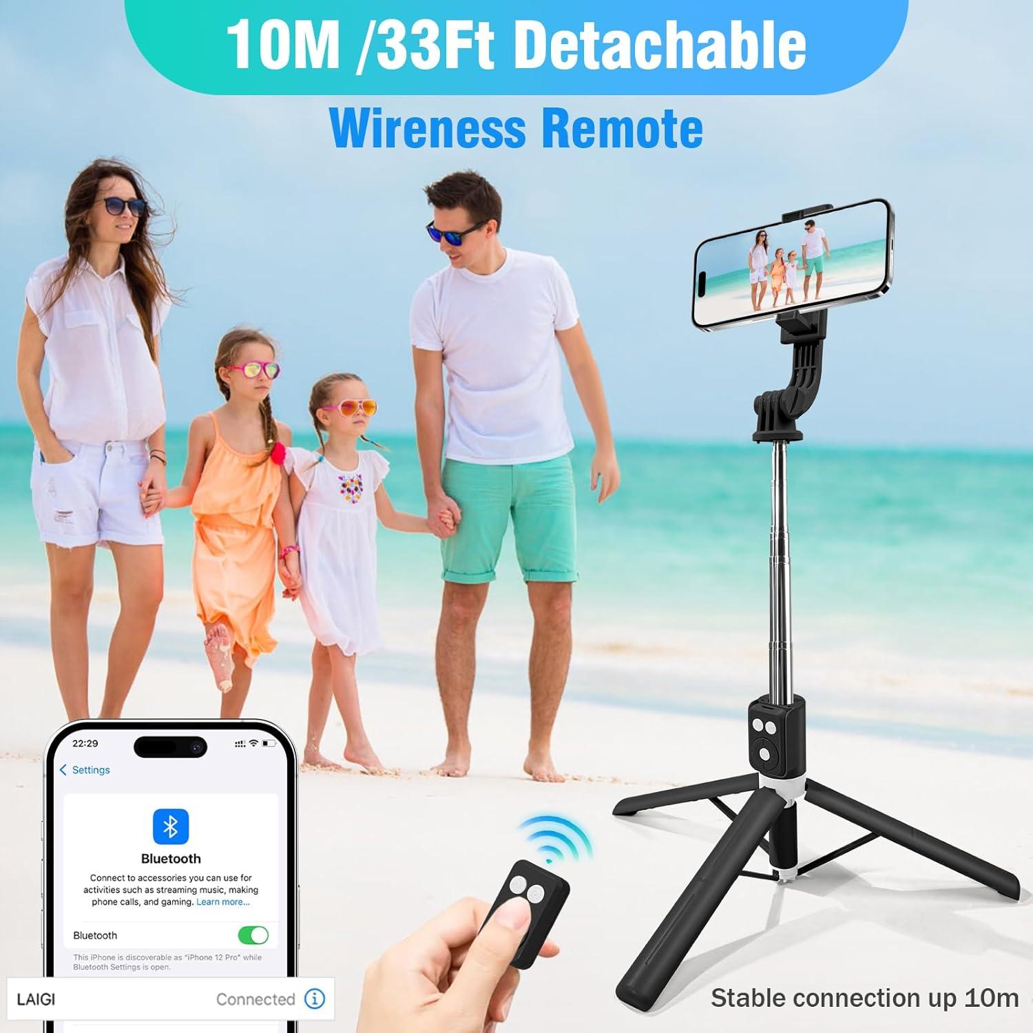 Trípode Selfie Bluetooth Mouzakon B11-24S Extensible 109 cm