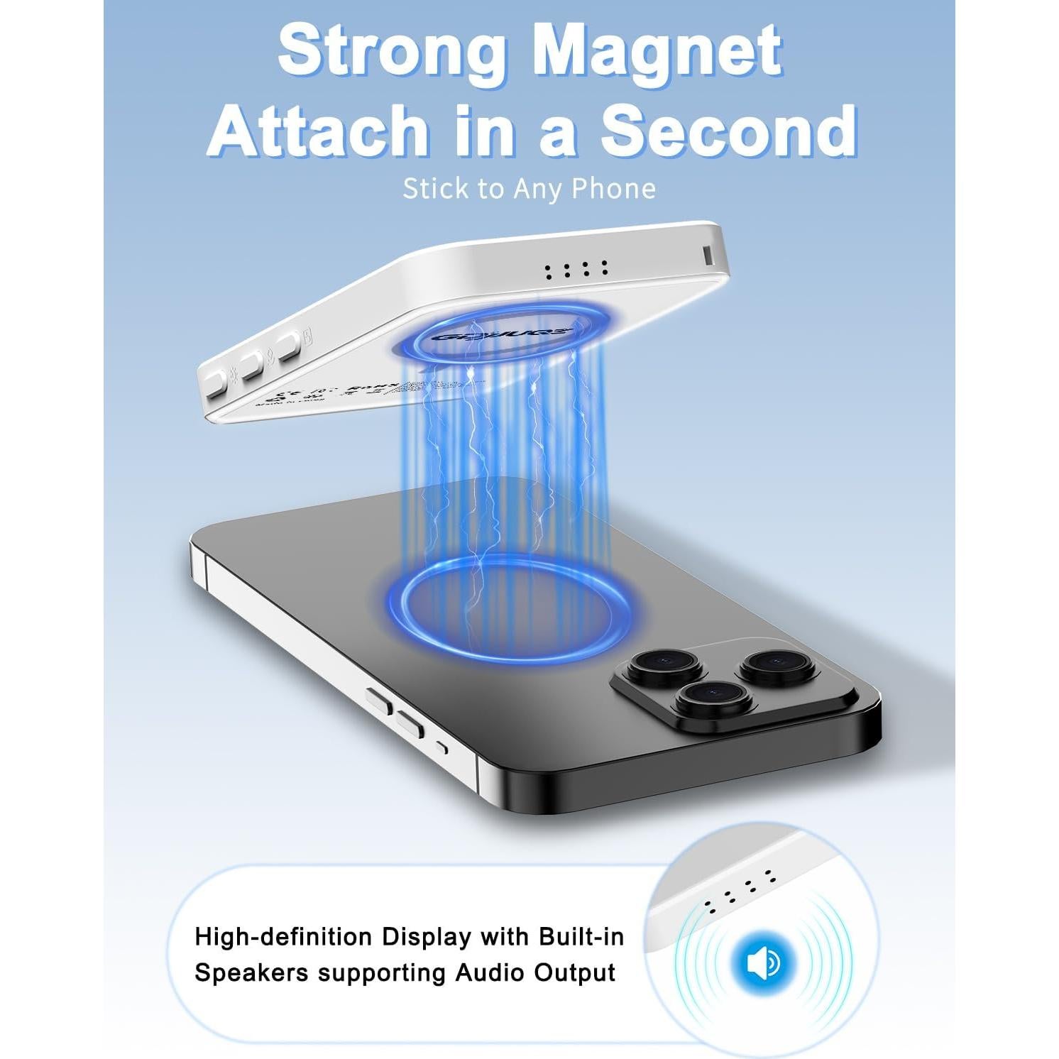 Pantalla Monitor Selfie Inalámbrica GDJUQZ 4K para Vlog