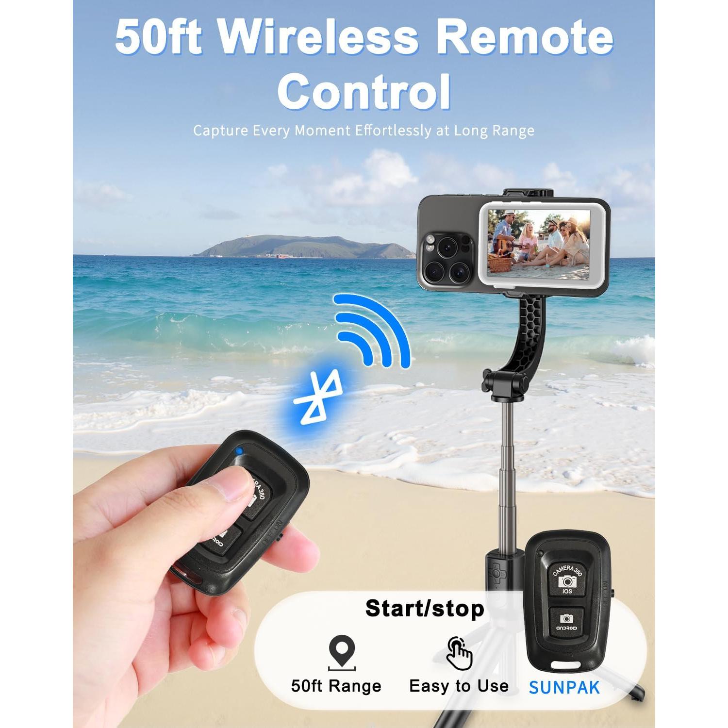 Pantalla Monitor Selfie Inalámbrica GDJUQZ 4K para Vlog