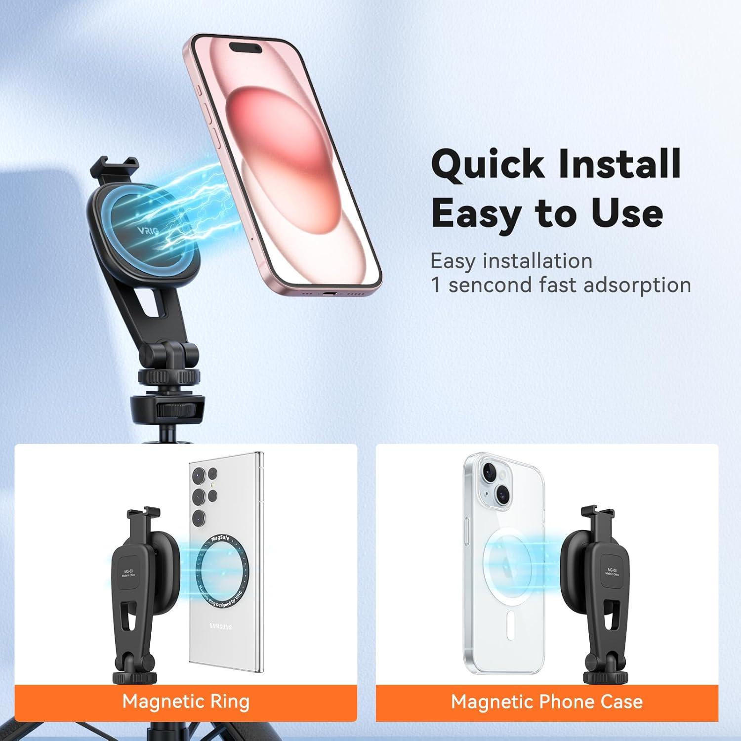 Trípode de Selfie Magnético VRIG MG-03, Extensible 20.5-55 cm