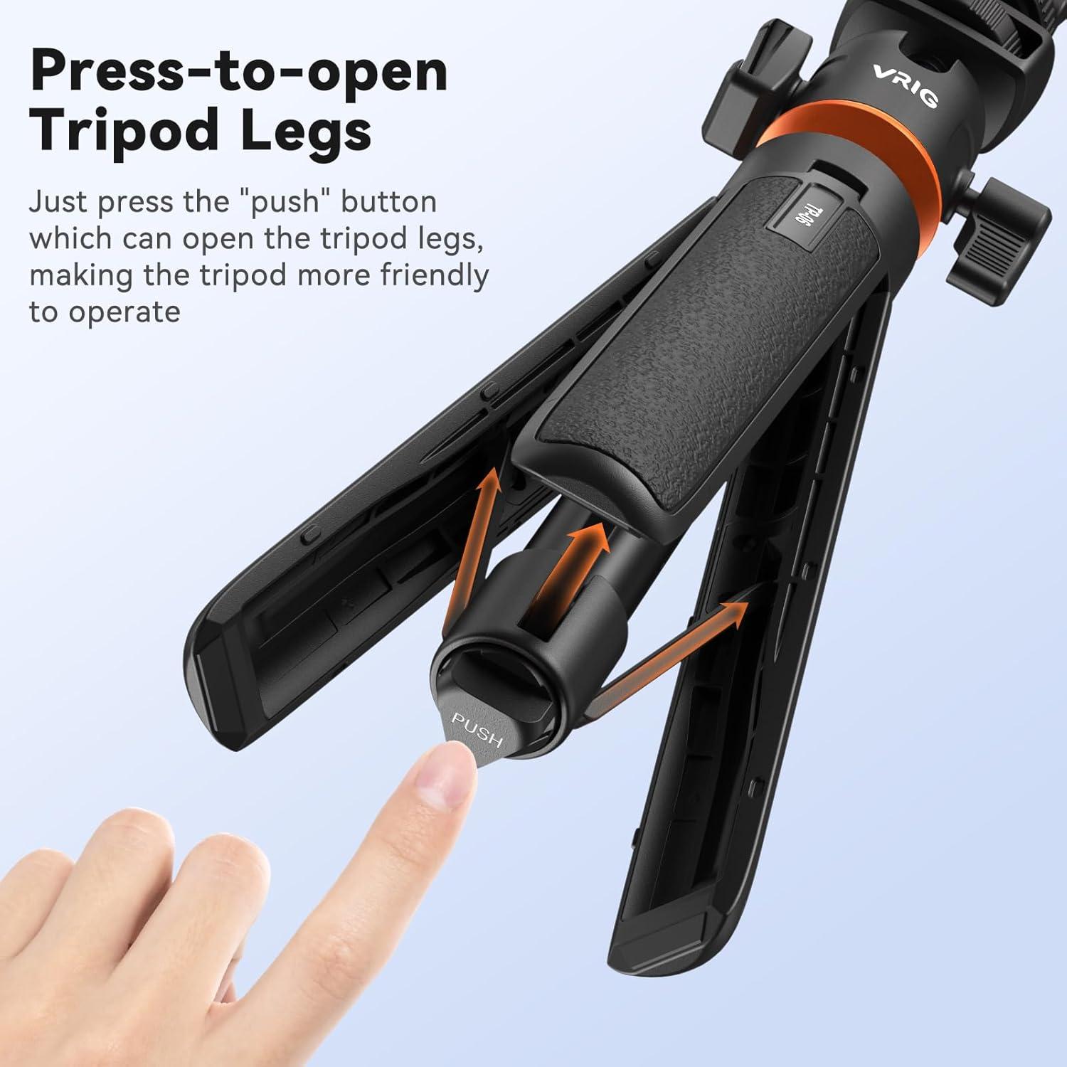 Trípode de Selfie Magnético VRIG MG-03, Extensible 20.5-55 cm