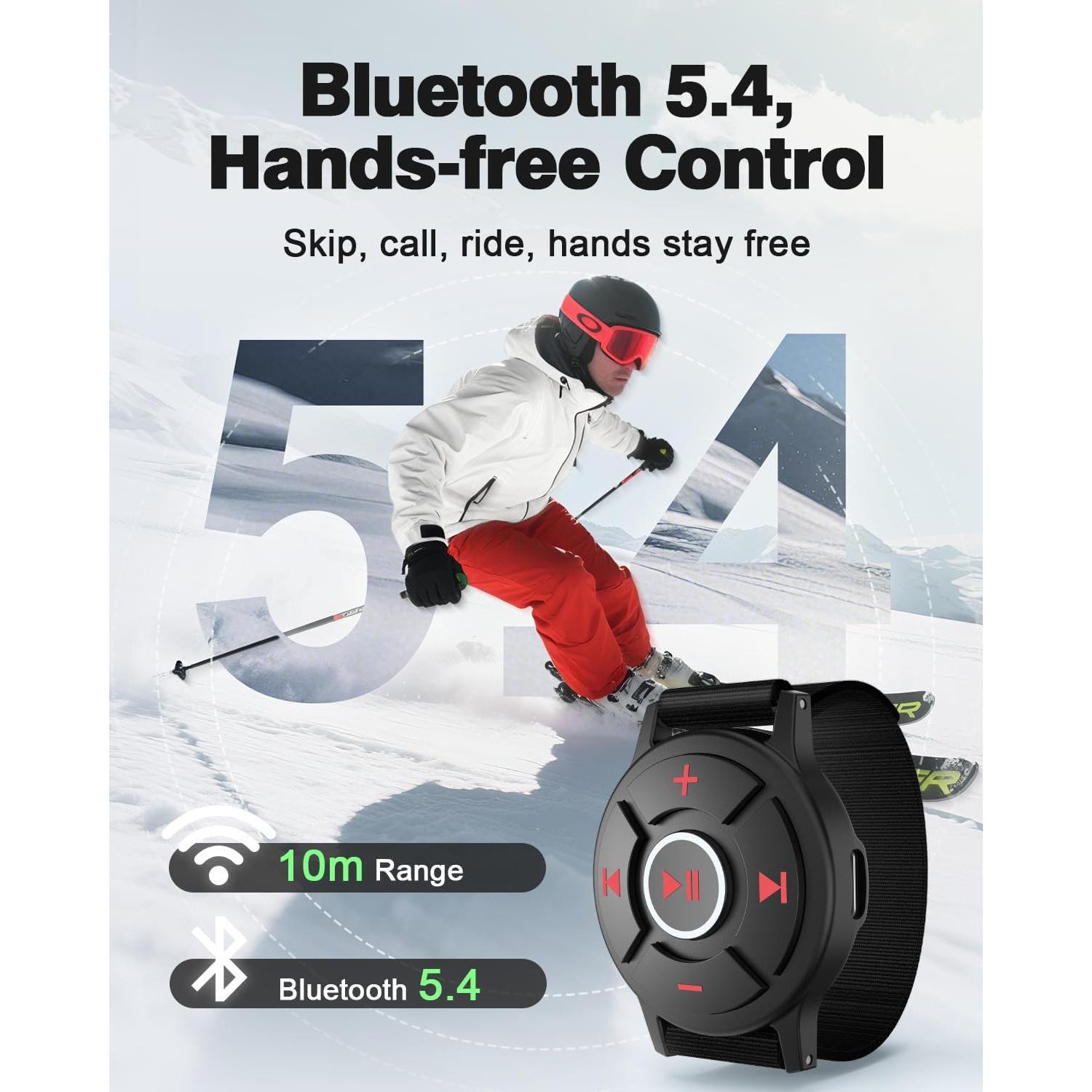Control Remoto Bluetooth Muslecid C10 IPX7 para Volante y Deportes