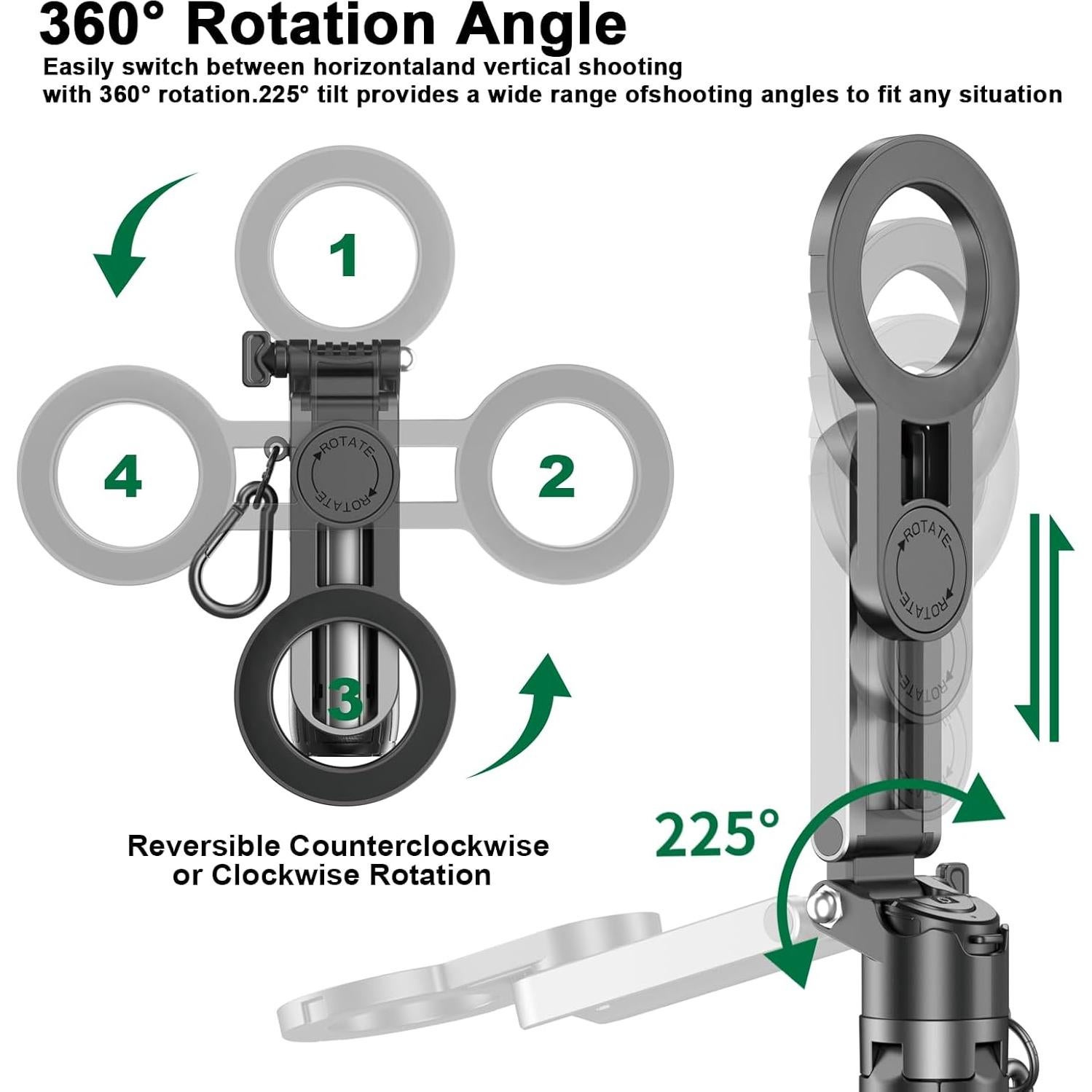 Mini Trípode Magnético SULISAIS para Teléfono con Control Remoto